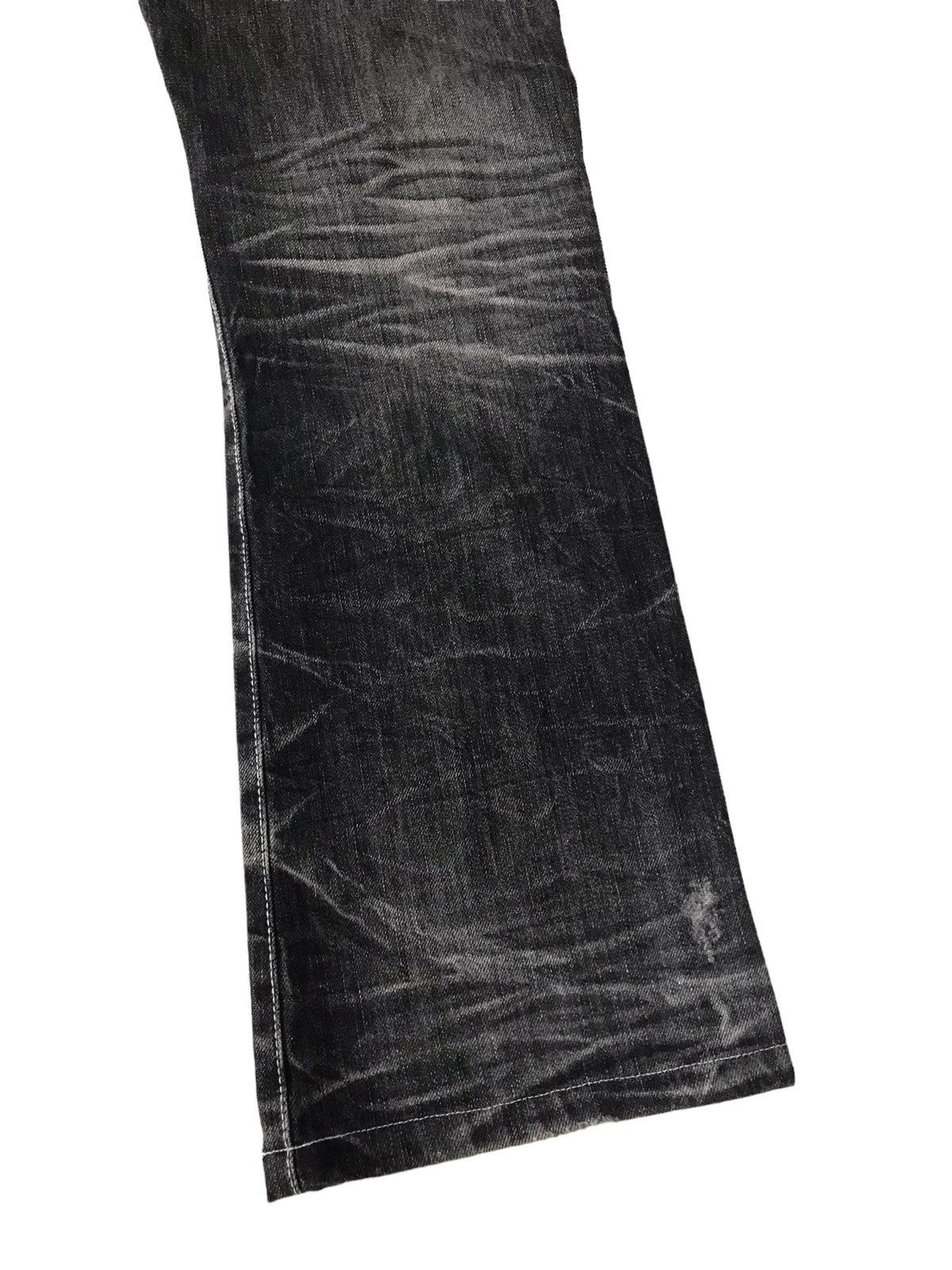 Japanese Brand Flare Jeans 💥 LA Gate Acid Wash Distressed Denim Size US 31 - 16 Thumbnail