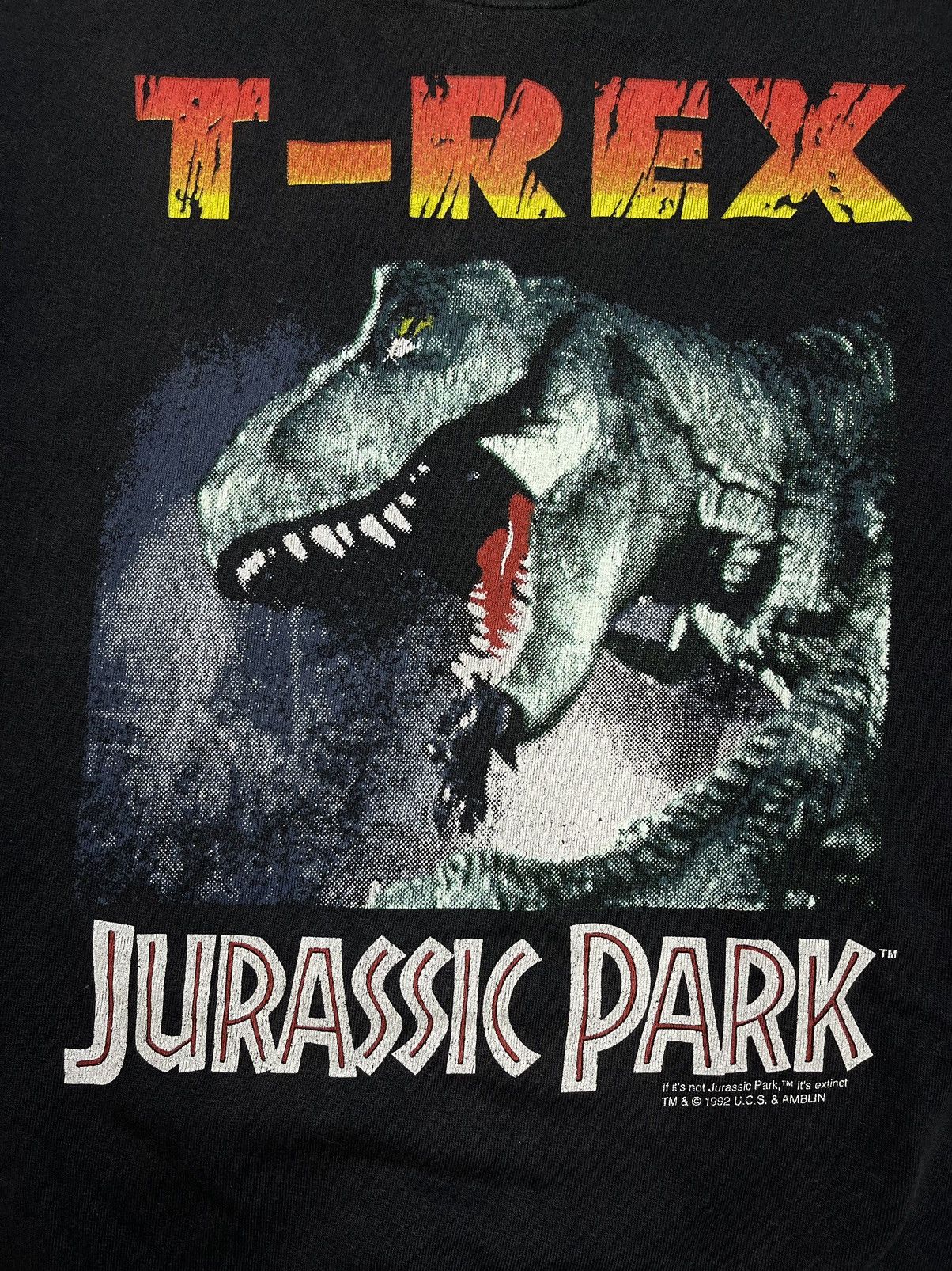 Vintage Vintage Jurassic Park T-Rex 1992 Sweatshirt Movie Dinosaur Size US S / EU 44-46 / 1 - 4 Thumbnail