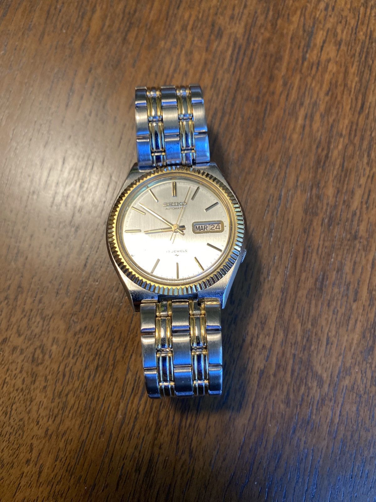 image of Seiko Automatic 17 Jewels Vintage Watch 1980S in Silver, Men's