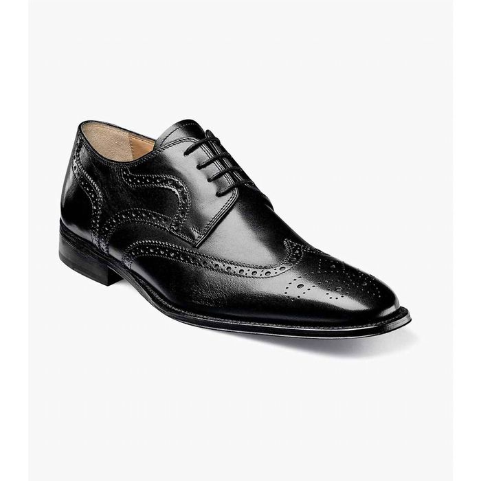 Florsheim Anthem Wingtip Black Leather Oxford for Men