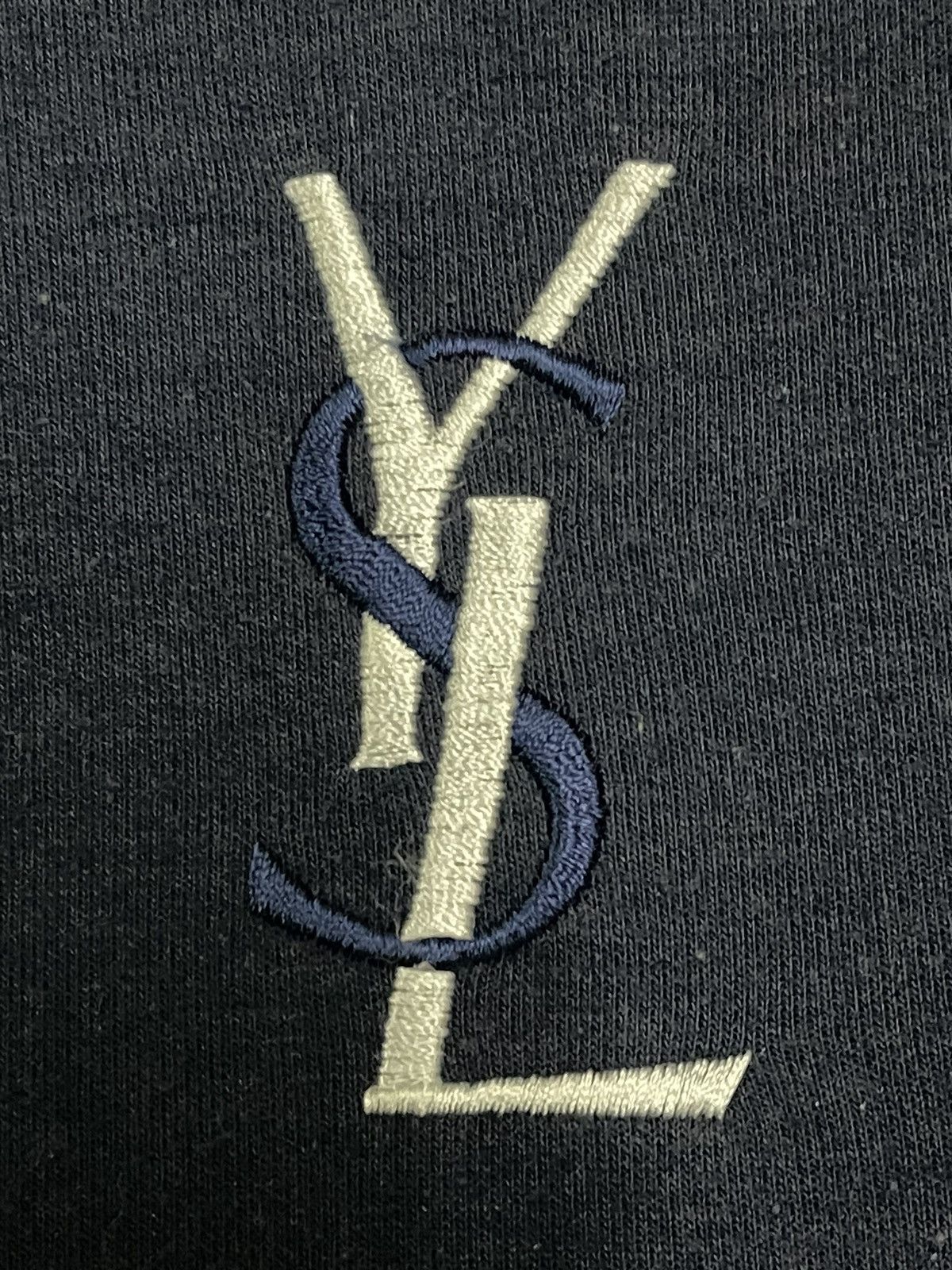Yves Saint Laurent 🔥Rare🔥 Vintage Yves Saint Laurent Big Embroidery Logo Tee Size US L / EU 52-54 / 3 - 10 Thumbnail