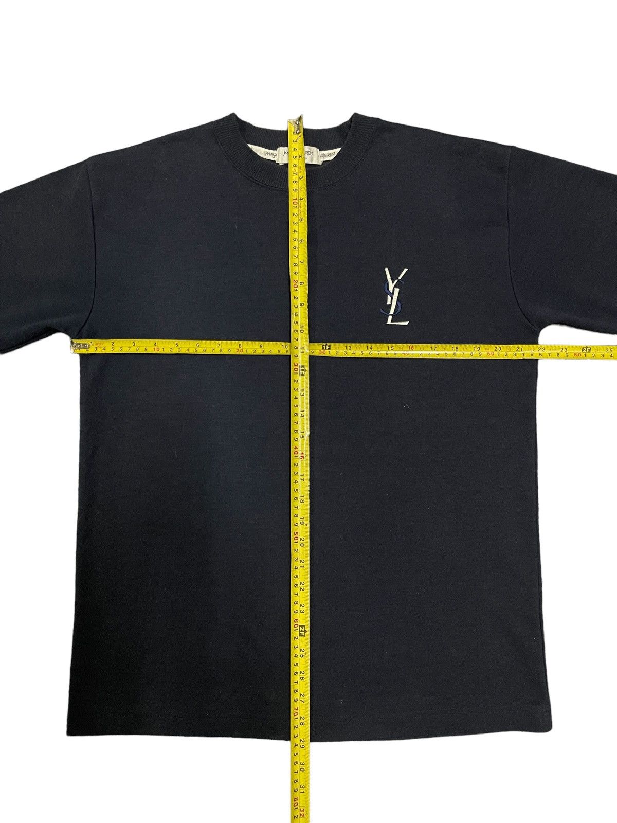 Yves Saint Laurent 🔥Rare🔥 Vintage Yves Saint Laurent Big Embroidery Logo Tee Size US L / EU 52-54 / 3 - 13 Thumbnail