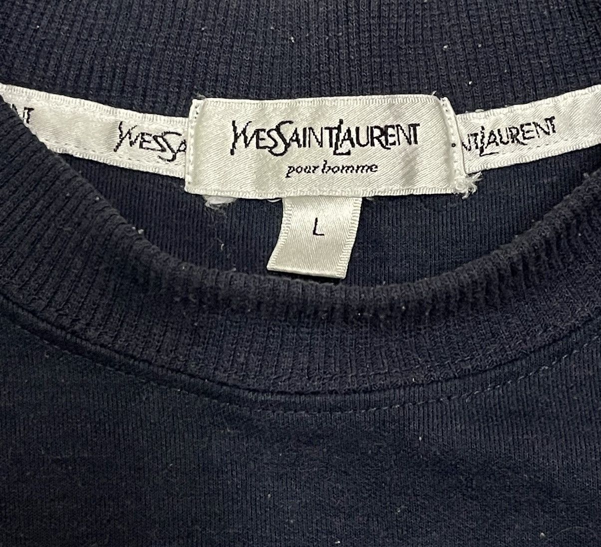 Yves Saint Laurent 🔥Rare🔥 Vintage Yves Saint Laurent Big Embroidery Logo Tee Size US L / EU 52-54 / 3 - 11 Thumbnail