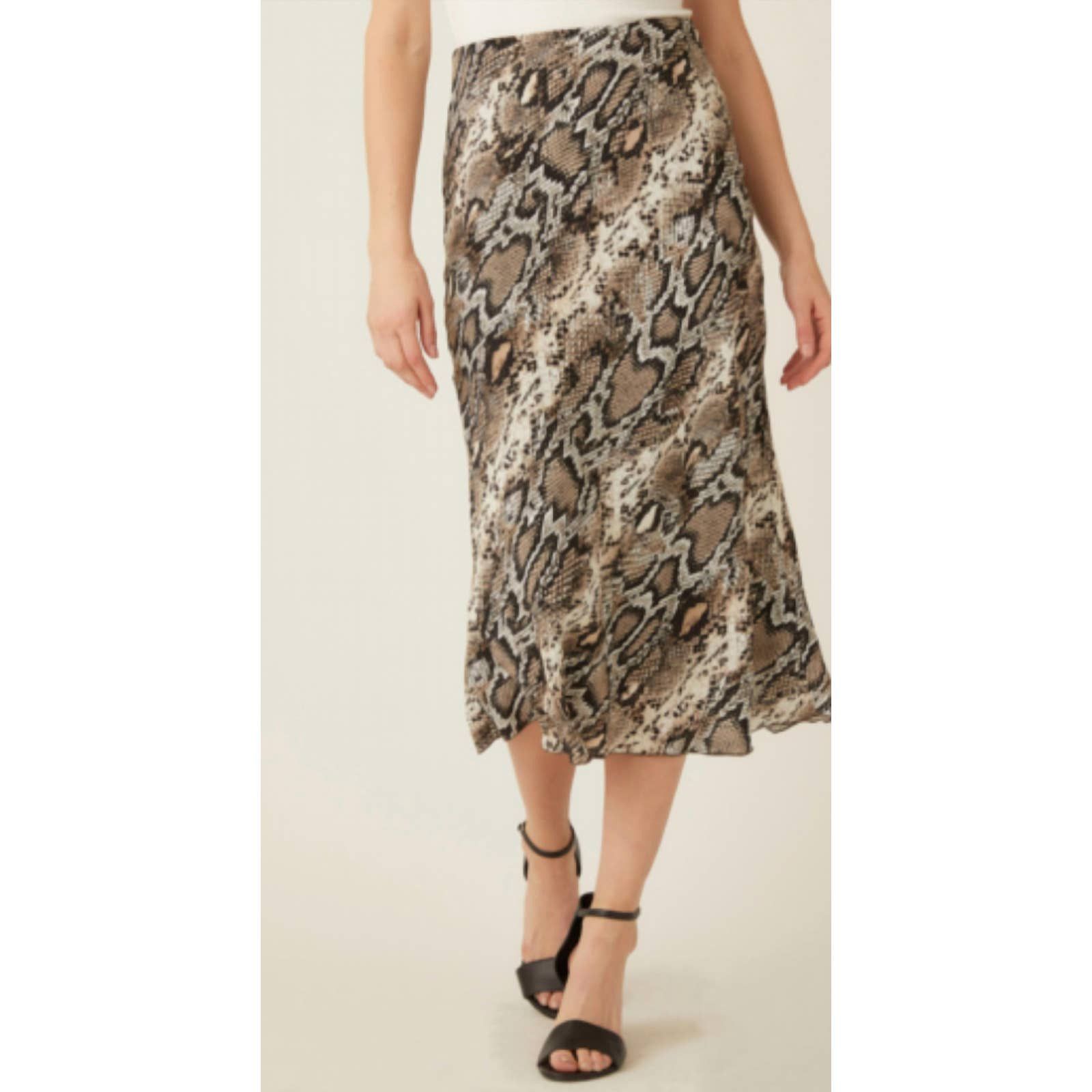 Fifteen Twenty Bias Midi Skirt In Python Print | Grailed