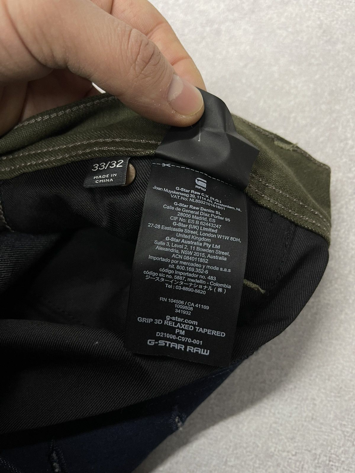 G-Star G-Star Raw Grip 3D Relaxed Tapered Jeans Denim Cargo Size US 33 - 14 Thumbnail