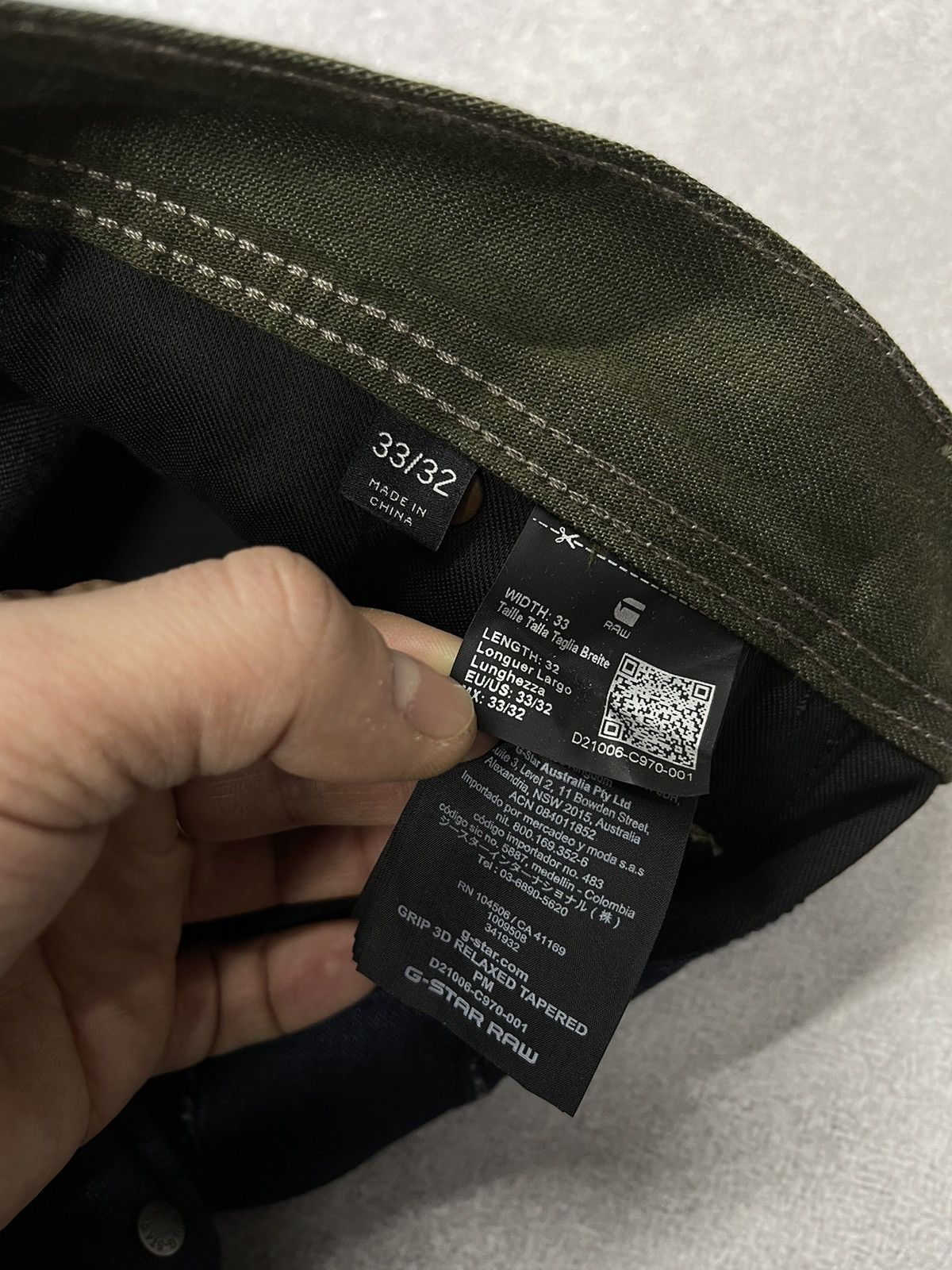 G-Star G-Star Raw Grip 3D Relaxed Tapered Jeans Denim Cargo Size US 33 - 13 Thumbnail