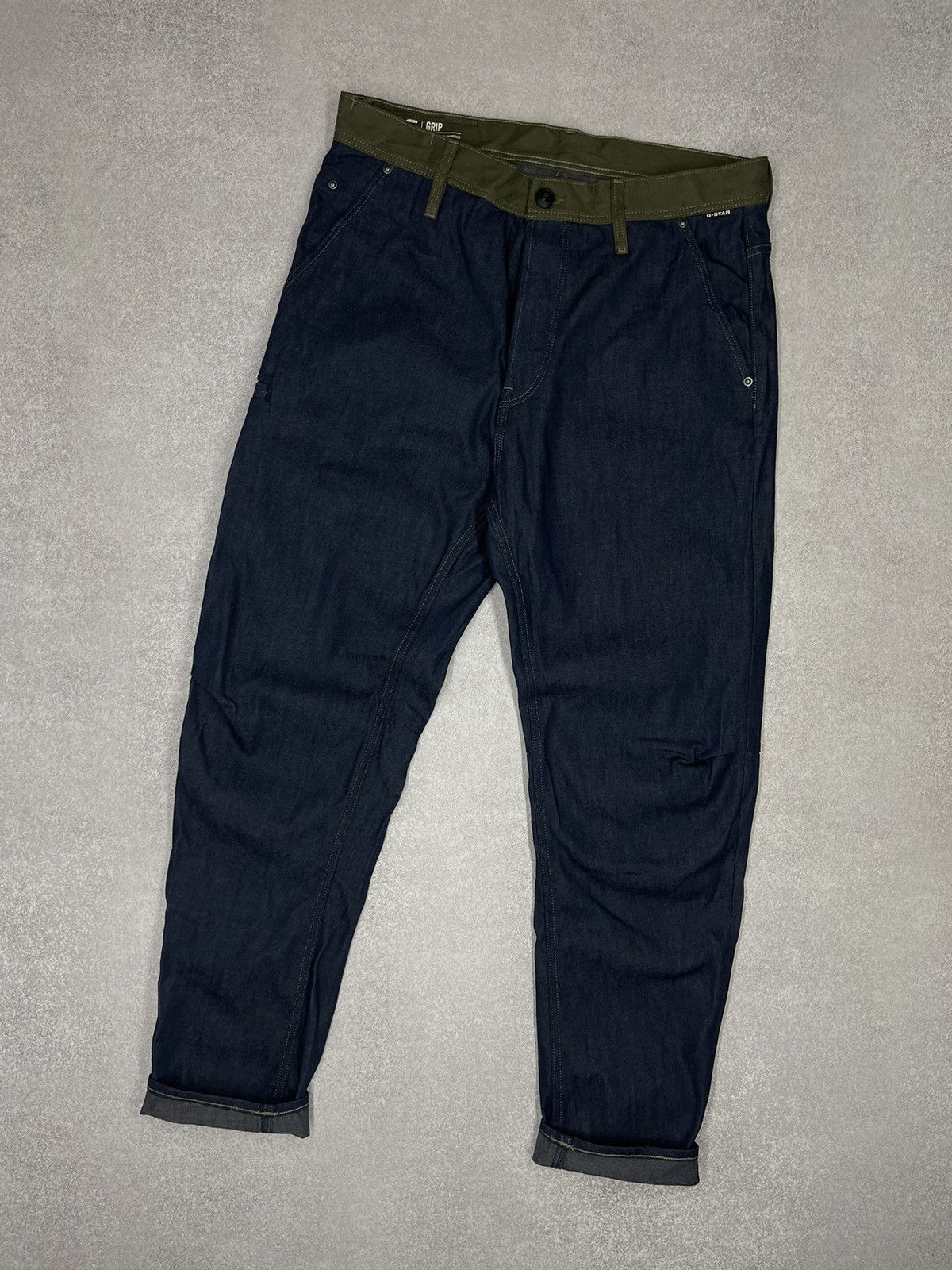 G-Star G-Star Raw Grip 3D Relaxed Tapered Jeans Denim Cargo Size US 33 - 7 Thumbnail