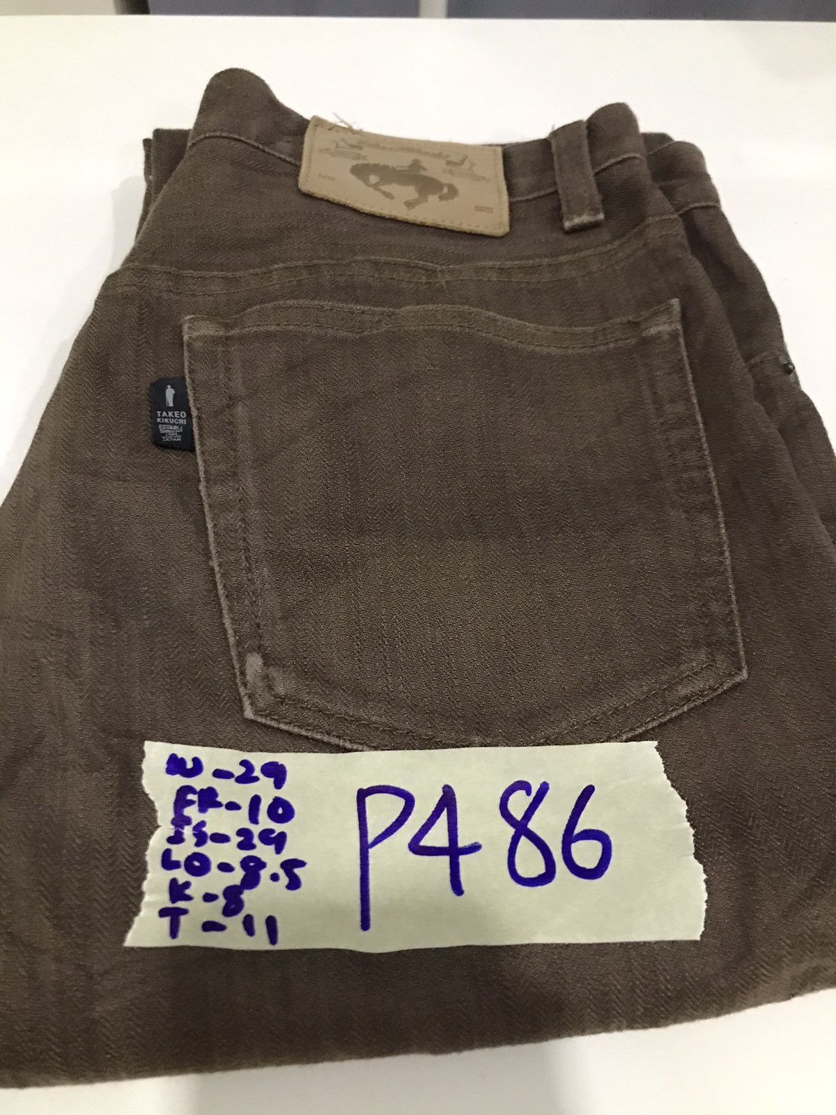 Japanese Brand TK TAKEO KIKUCHI HERRINGBONE DENIM JEANS Size US 29 - 25 Thumbnail
