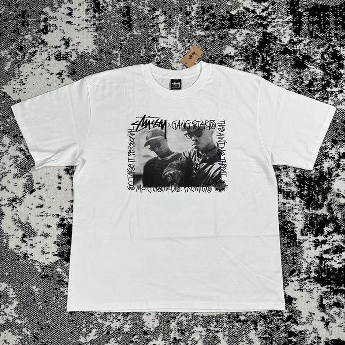 Stussy STUSSY X GANG STARR TAKE IT PERSONAL TEE IN WHITE - L | Grailed