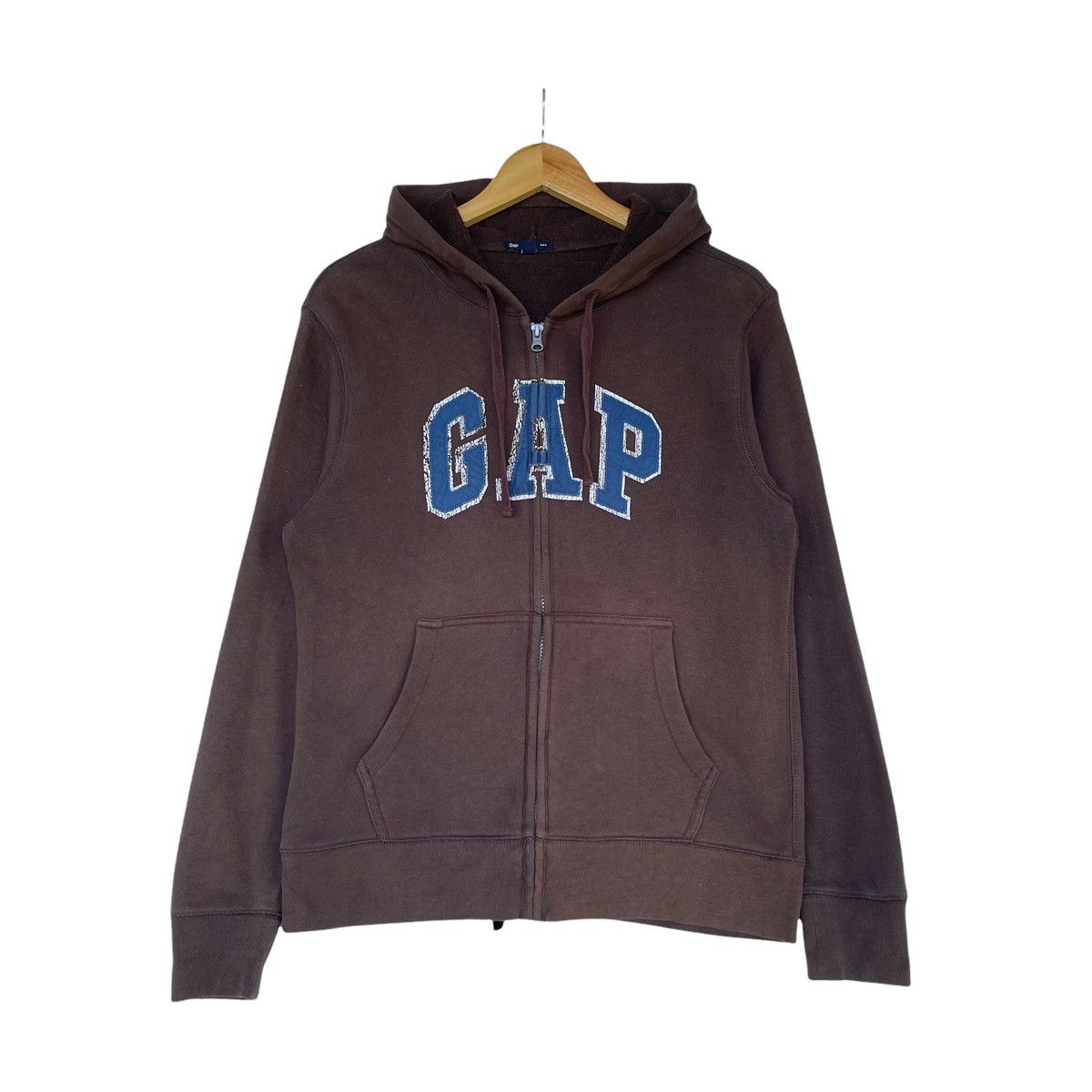 Gap Vintage Y2K Gap Brown Travis Scott Full Zip Hoodie Size US M / EU 48-50 / 2 - 2 Thumbnail