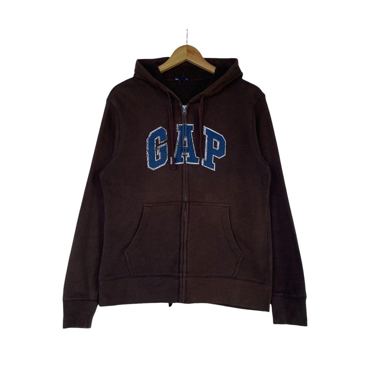 Gap × Streetwear × Vintage Vintage Brown Gap Zip Hoodie