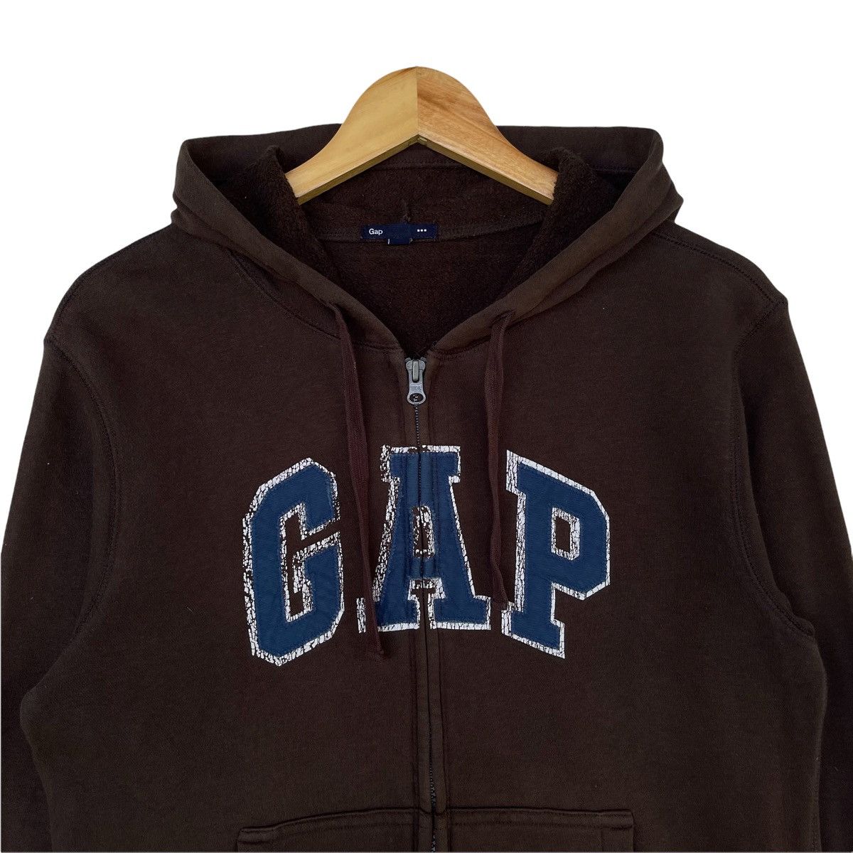 Gap Vintage Y2K Gap Brown Travis Scott Full Zip Hoodie Size US M / EU 48-50 / 2 - 3 Thumbnail