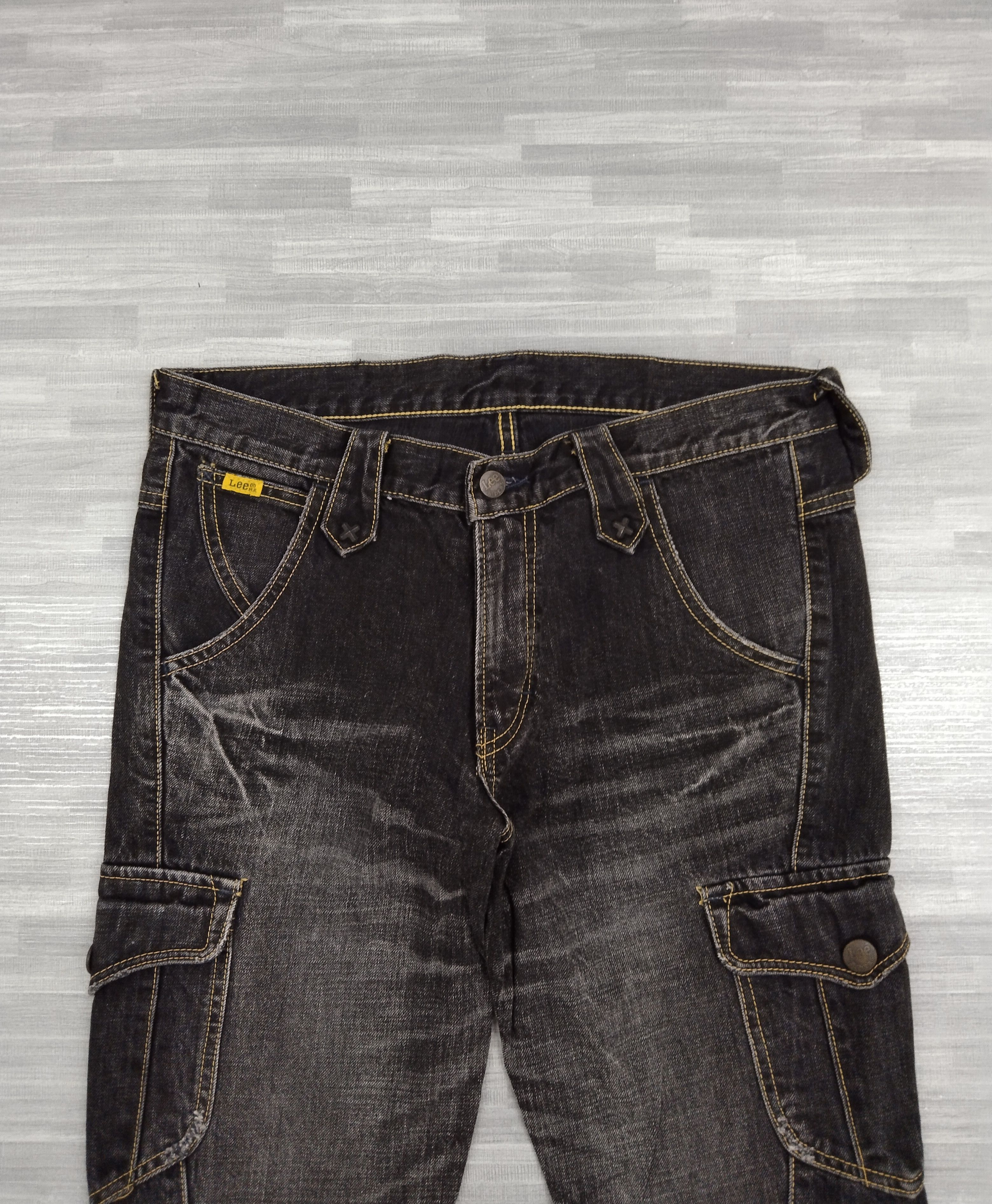 Lee FLARE🔥WASHED BLACK TWIST CARGO LEE DENIM PANTS Size US 31 - 4 Thumbnail