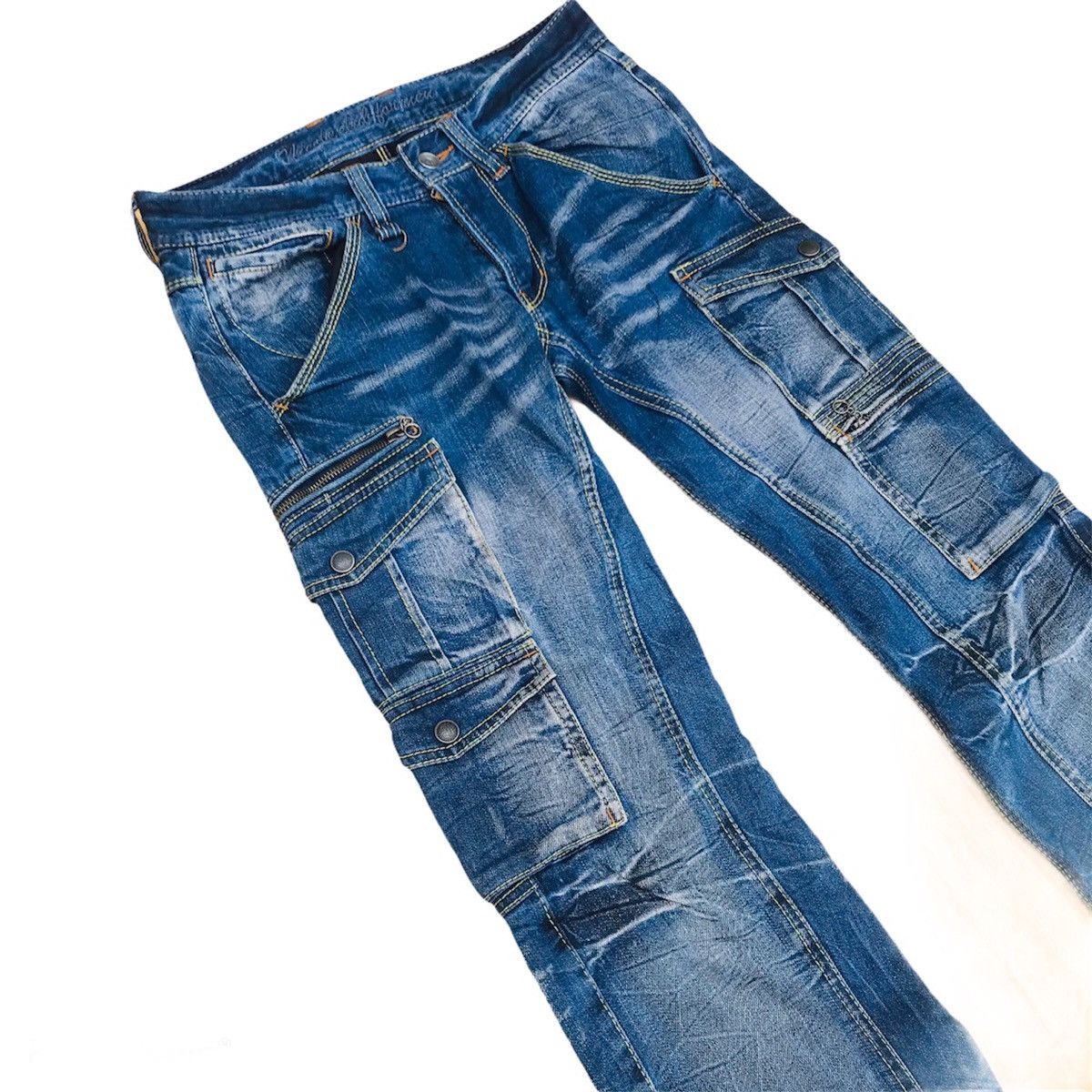 Japanese Brand Nicole Club For Men Distressed bush pant 9pocket low rise Size US 29 - 4 Thumbnail