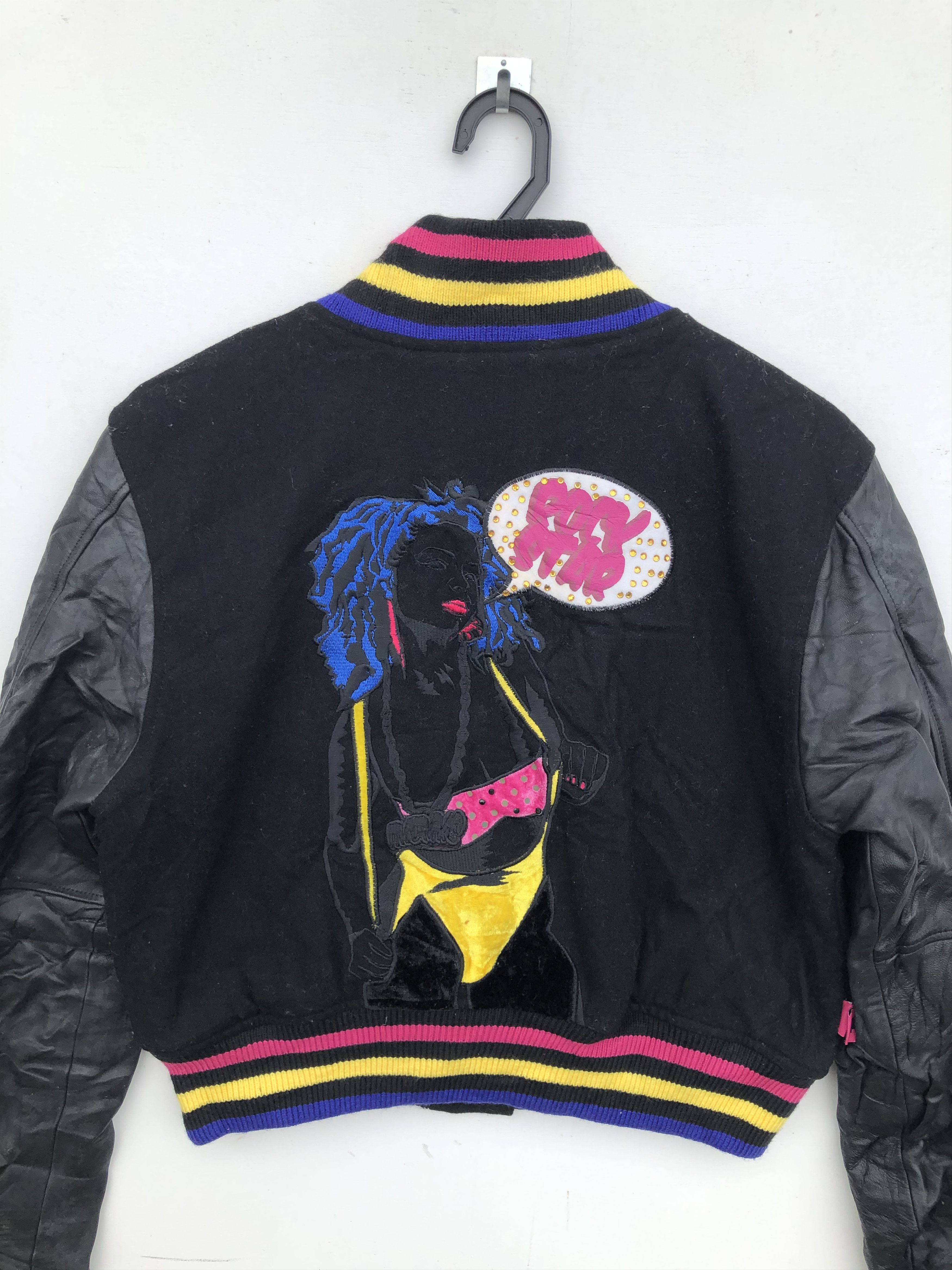 Akademiks AKADEMIKS BIKINI GIRL CROP WOOL/LEATHER VARSITY JACKET Size US M / EU 48-50 / 2 - 4 Thumbnail