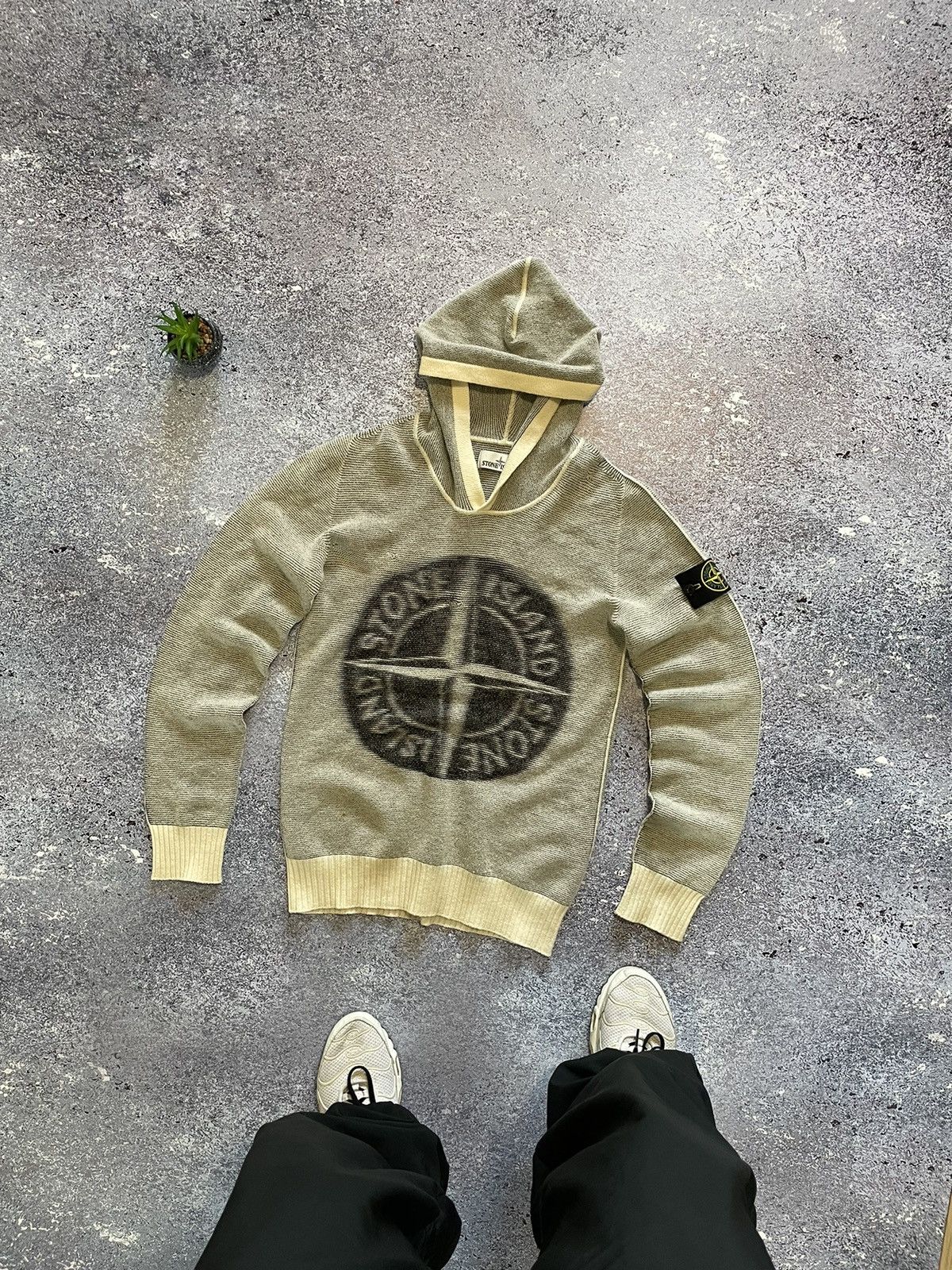 Stone Island Stone Island Hooded Knit Sweater Big Logo Size US S / EU 44-46 / 1 - 1 Thumbnail