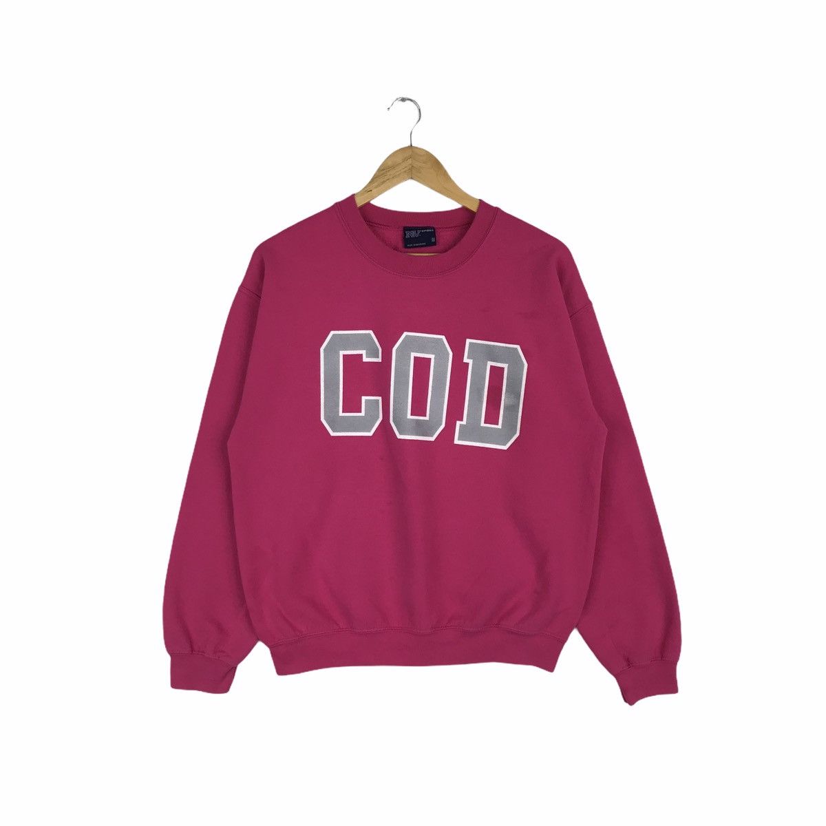 Vintage Vintage College of Dupage COD Pink Crewneck Sweatshirt Size US M / EU 48-50 / 2 - 1 Thumbnail