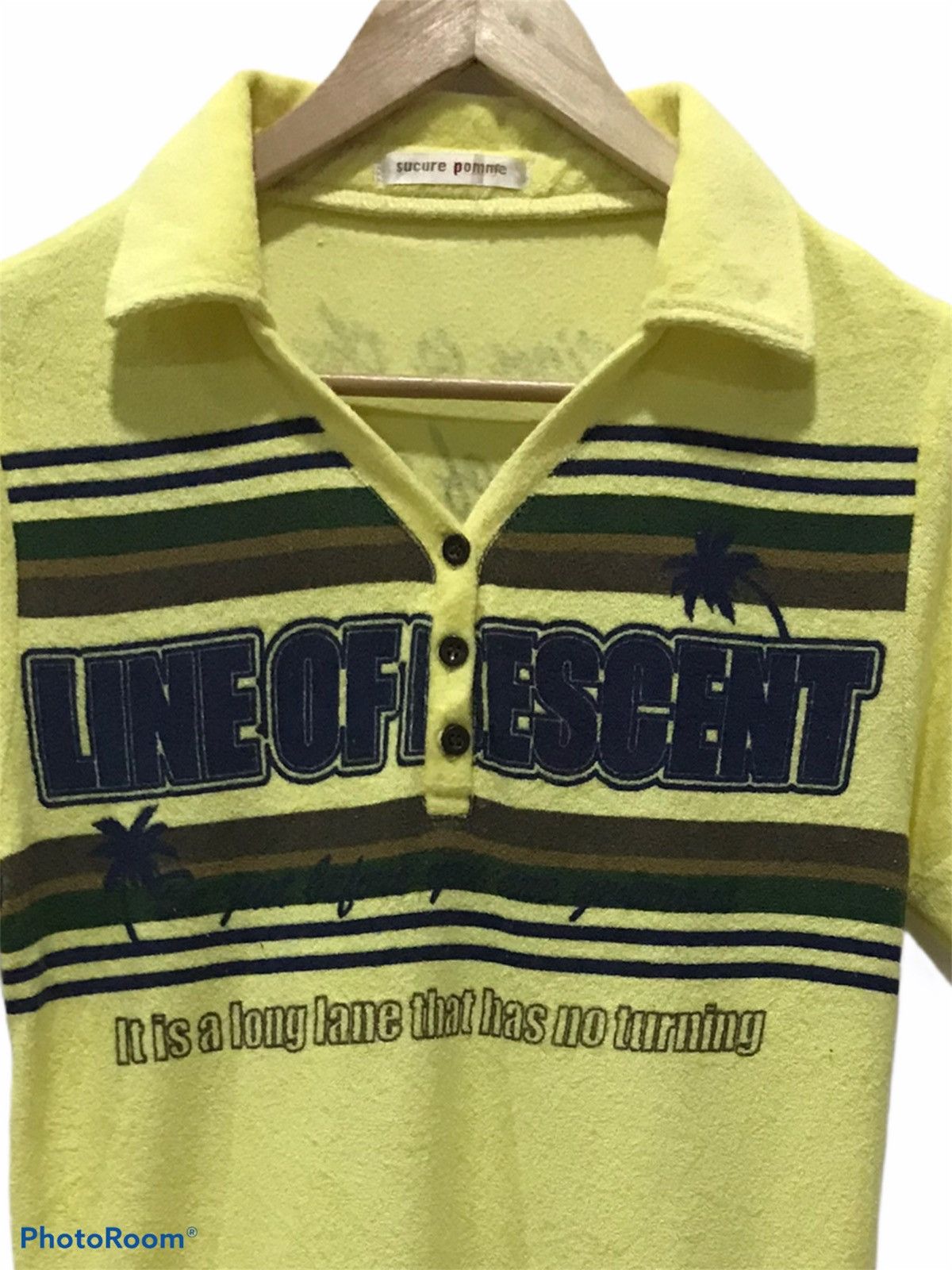 Japanese Brand Vintage Sucure Pomme hawaii Style polo tshirt Size US S / EU 44-46 / 1 - 2 Thumbnail