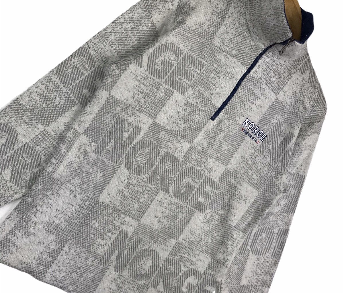Vintage Vintage Norge Norway Alpine Ski Team All Half Zipper Jumper Size US M / EU 48-50 / 2 - 3 Thumbnail