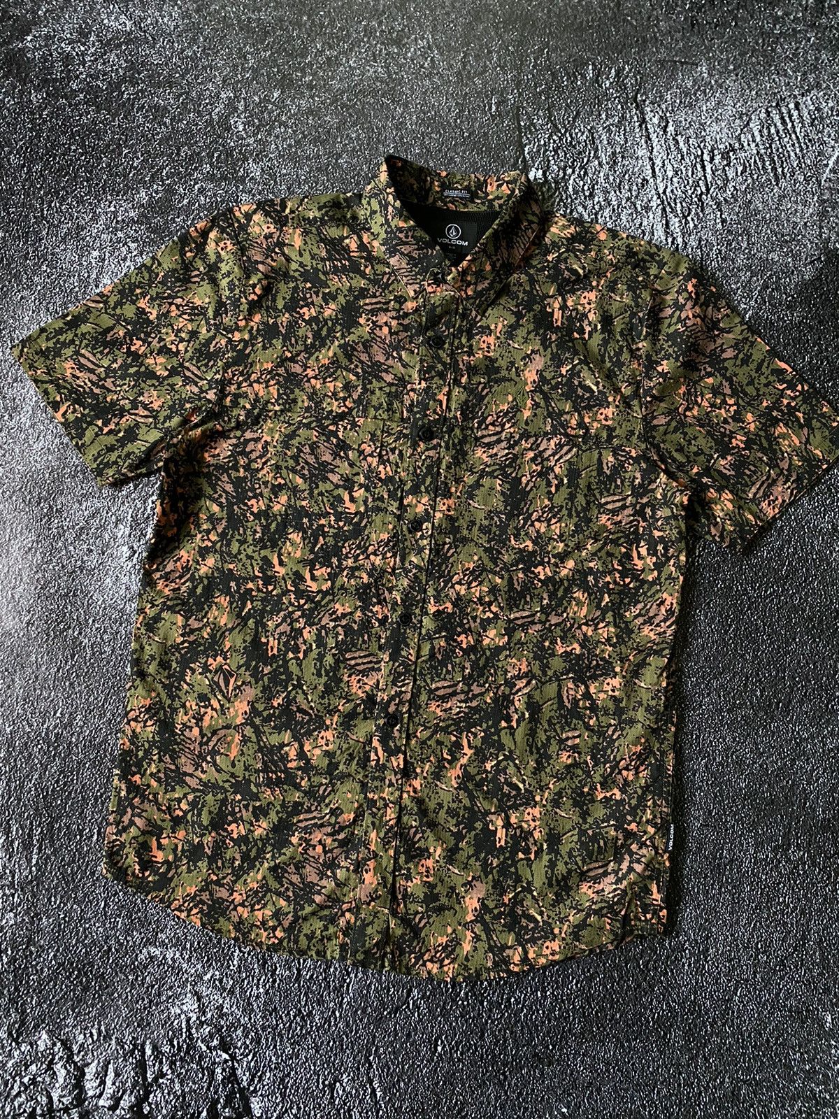 Volcom Volcom Camo Button Up Shirt Short Sleeve Classic Fit Size M Size US M / EU 48-50 / 2 - 2 Thumbnail