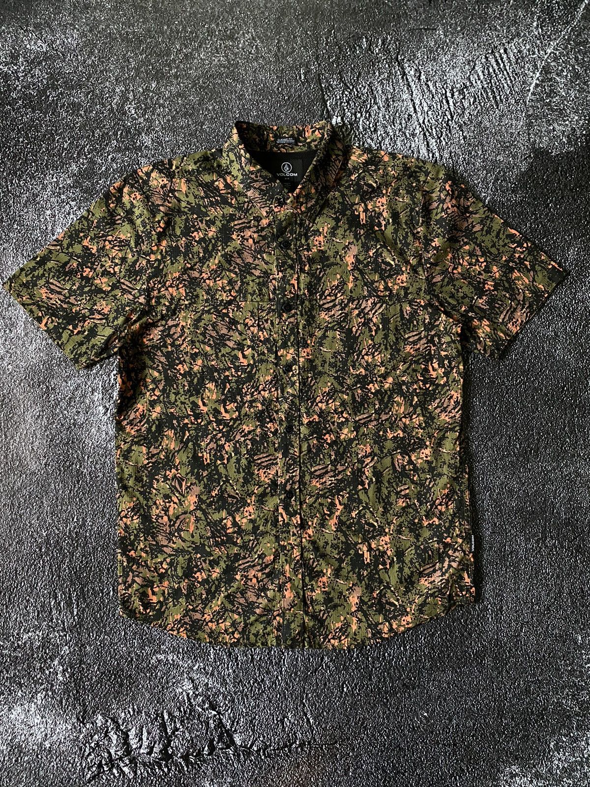Volcom Volcom Camo Button Up Shirt Short Sleeve Classic Fit Size M Size US M / EU 48-50 / 2 - 1 Thumbnail