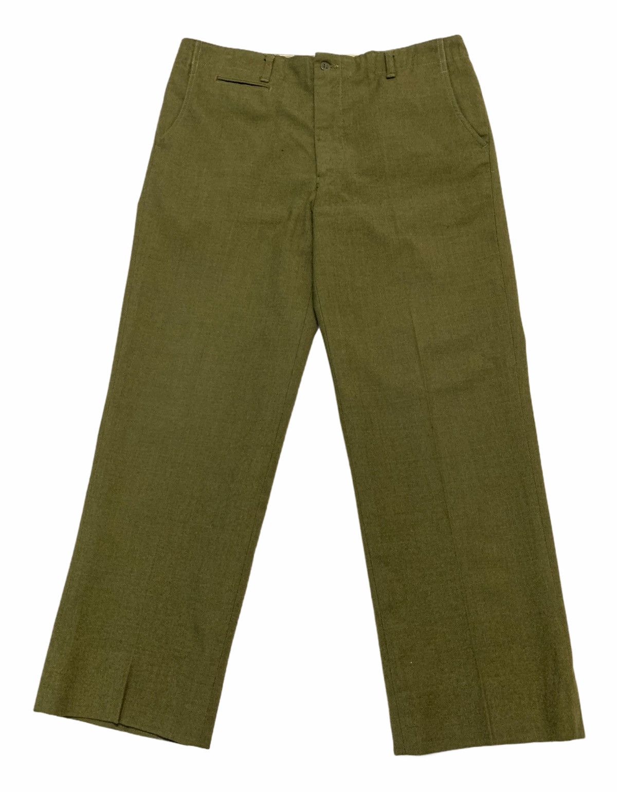 Other RARE‼️Vintage 80s Wool Army Green Military Oversized Pants Size US 38 / EU 54 - 1 Thumbnail