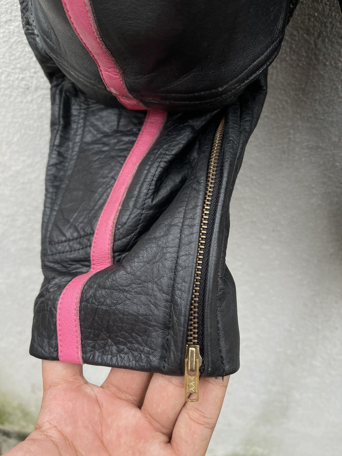 Genuine Leather × Vintage Rubi Motorcycle Racing pants fully leather with padding Size US 30 / EU 46 - 9 Thumbnail