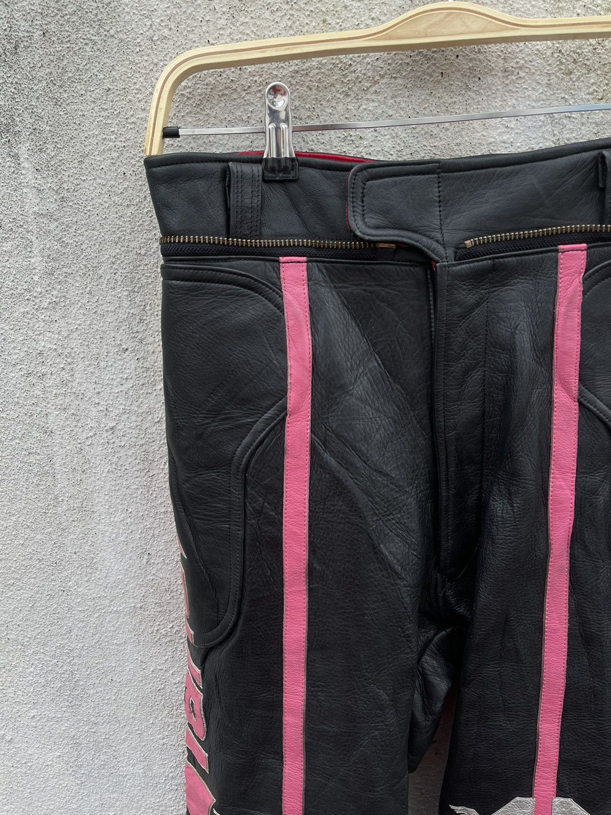 Genuine Leather × Vintage Rubi Motorcycle Racing pants fully leather with padding Size US 30 / EU 46 - 5 Thumbnail