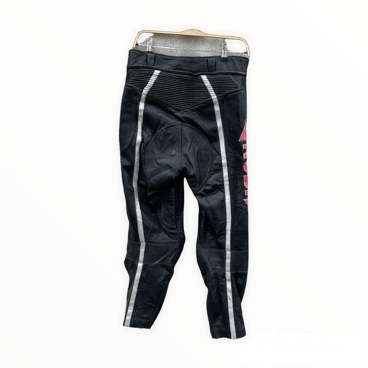 Genuine Leather × Vintage Rubi Motorcycle Racing pants fully leather with padding Size US 30 / EU 46 - 10 Thumbnail