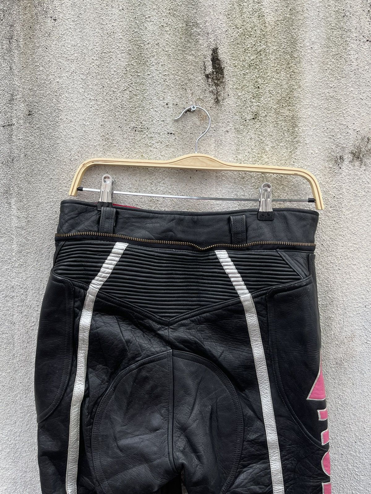 Genuine Leather × Vintage Rubi Motorcycle Racing pants fully leather with padding Size US 30 / EU 46 - 11 Thumbnail