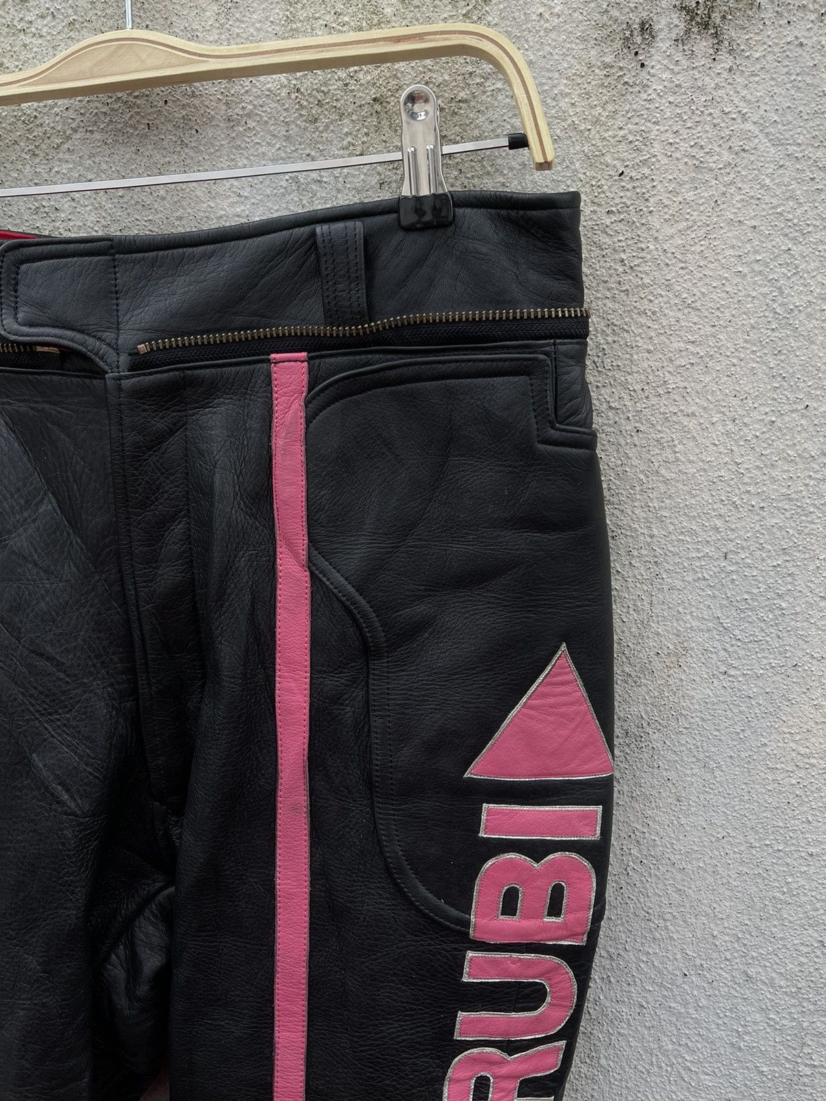 Genuine Leather × Vintage Rubi Motorcycle Racing pants fully leather with padding Size US 30 / EU 46 - 6 Thumbnail