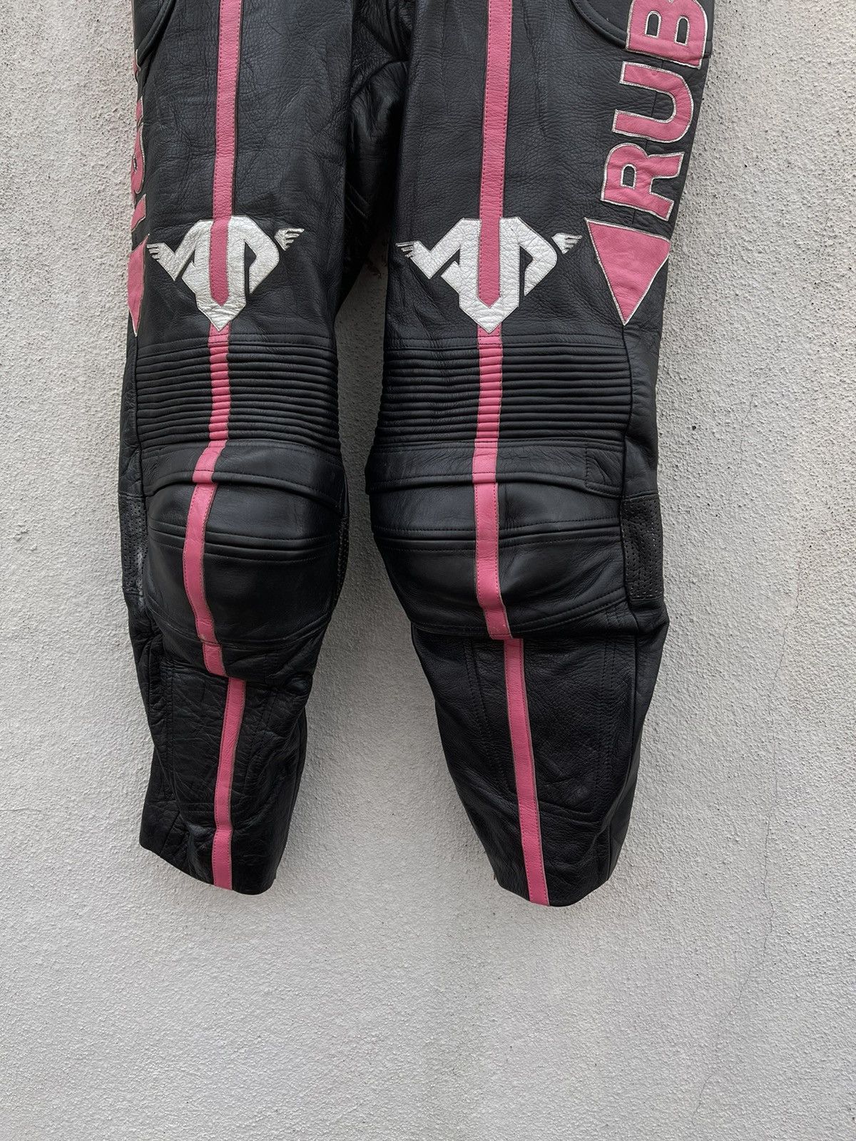 Genuine Leather × Vintage Rubi Motorcycle Racing pants fully leather with padding Size US 30 / EU 46 - 3 Thumbnail
