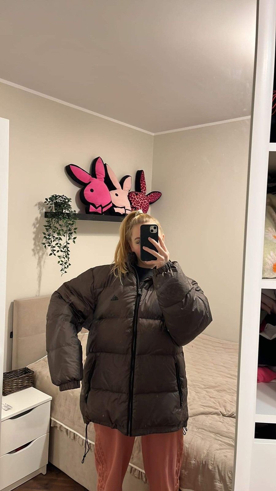 Adidas × Vintage Adidas puffer jacket in brown vintage 90s retro Size US L / EU 52-54 / 3 - 11 Thumbnail