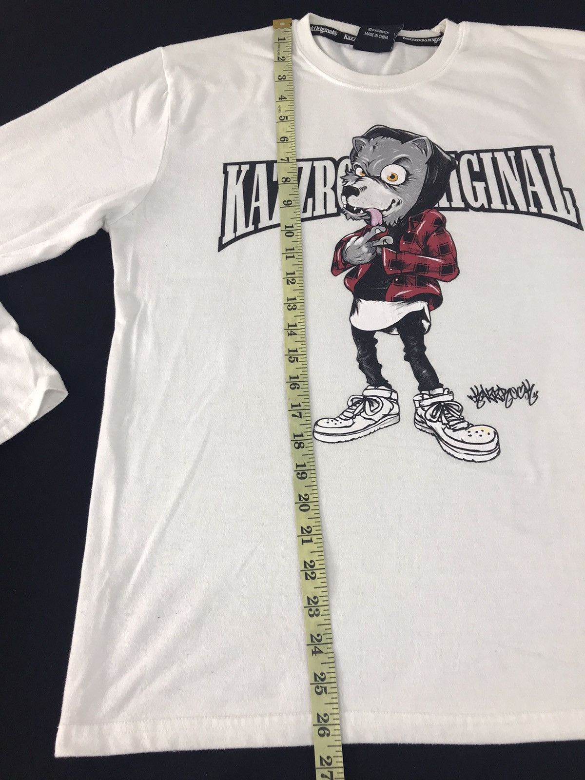 Japanese Brand × Vintage Vtg Kazzrock Original Big Wolf Longsleeve Tshirt Printed Size US M / EU 48-50 / 2 - 9 Thumbnail