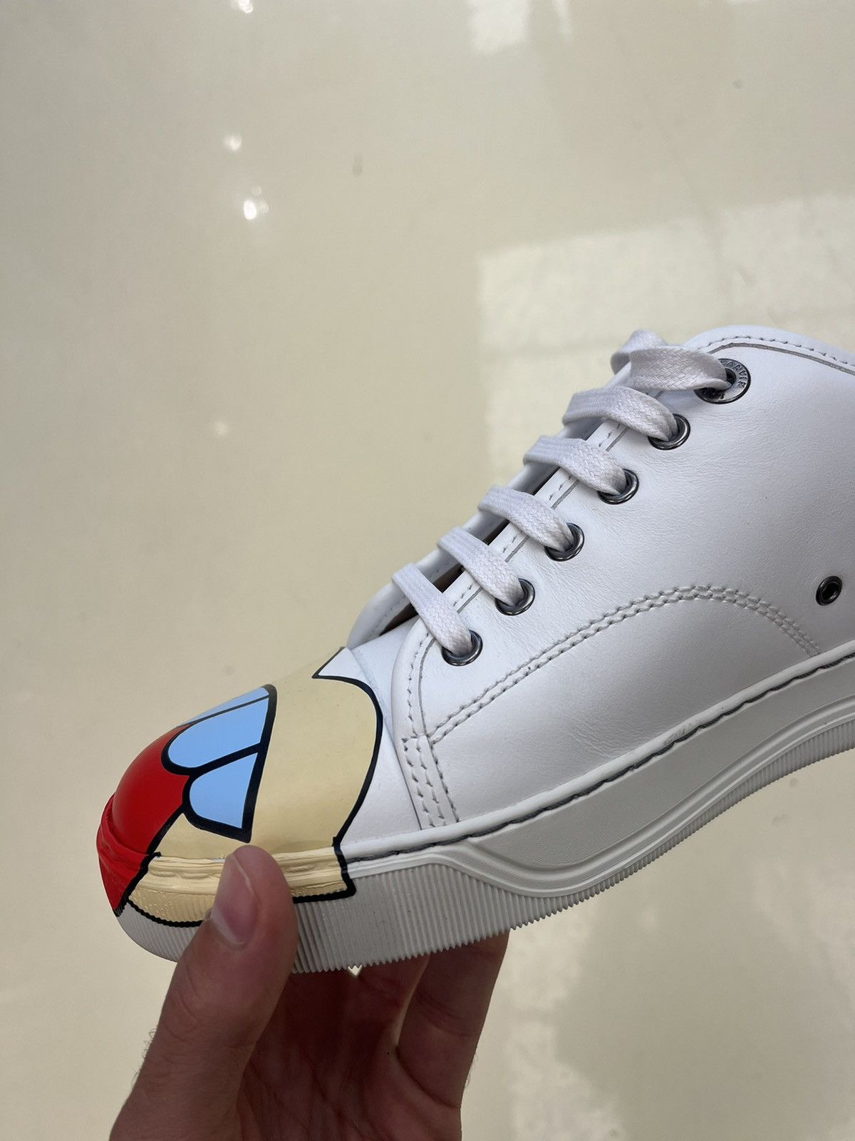Lanvin Mouth / Tongue Sneakers in White Size US 12 / EU 45 - 7 Thumbnail