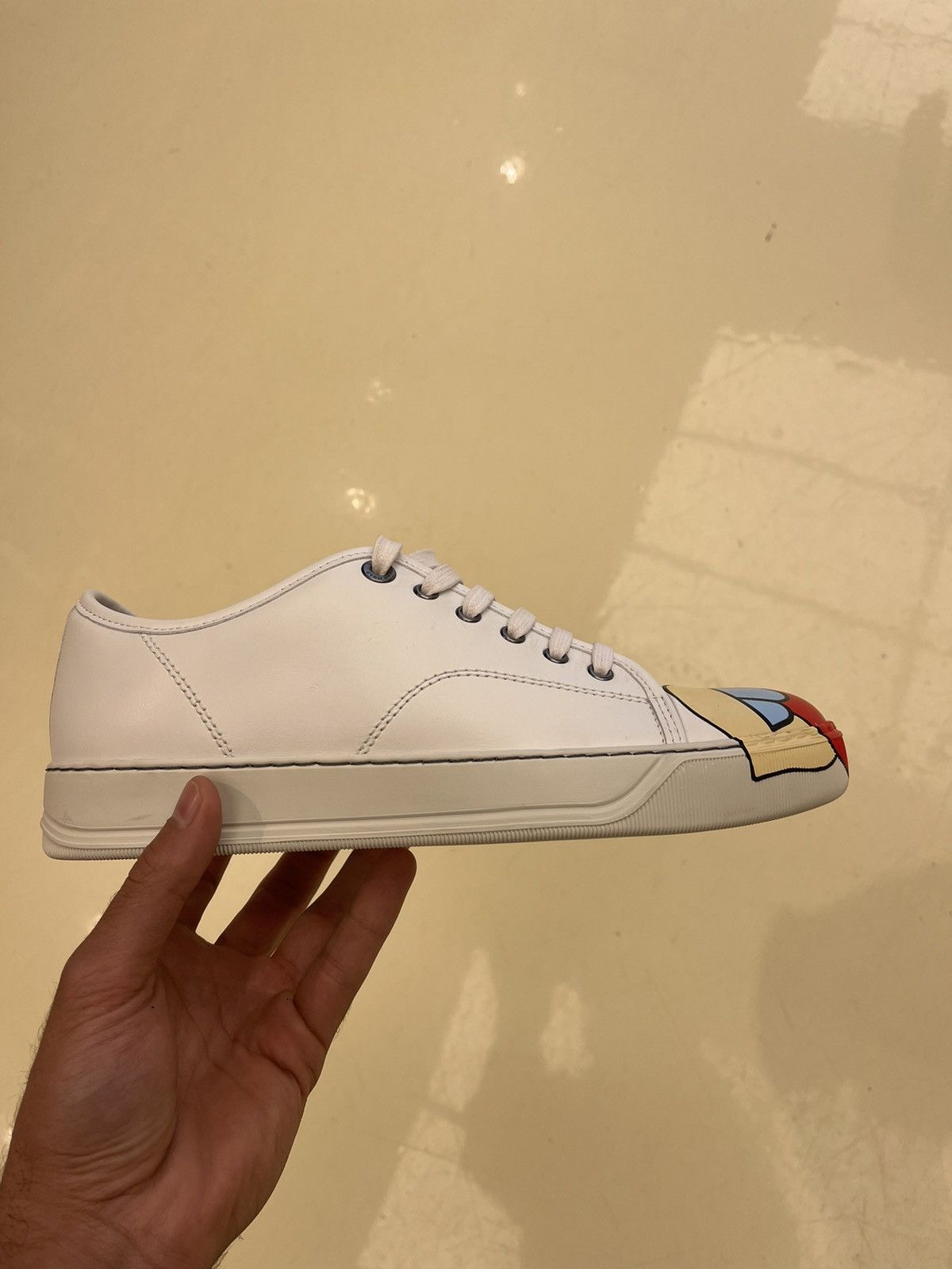 Lanvin Mouth / Tongue Sneakers in White Size US 12 / EU 45 - 3 Thumbnail