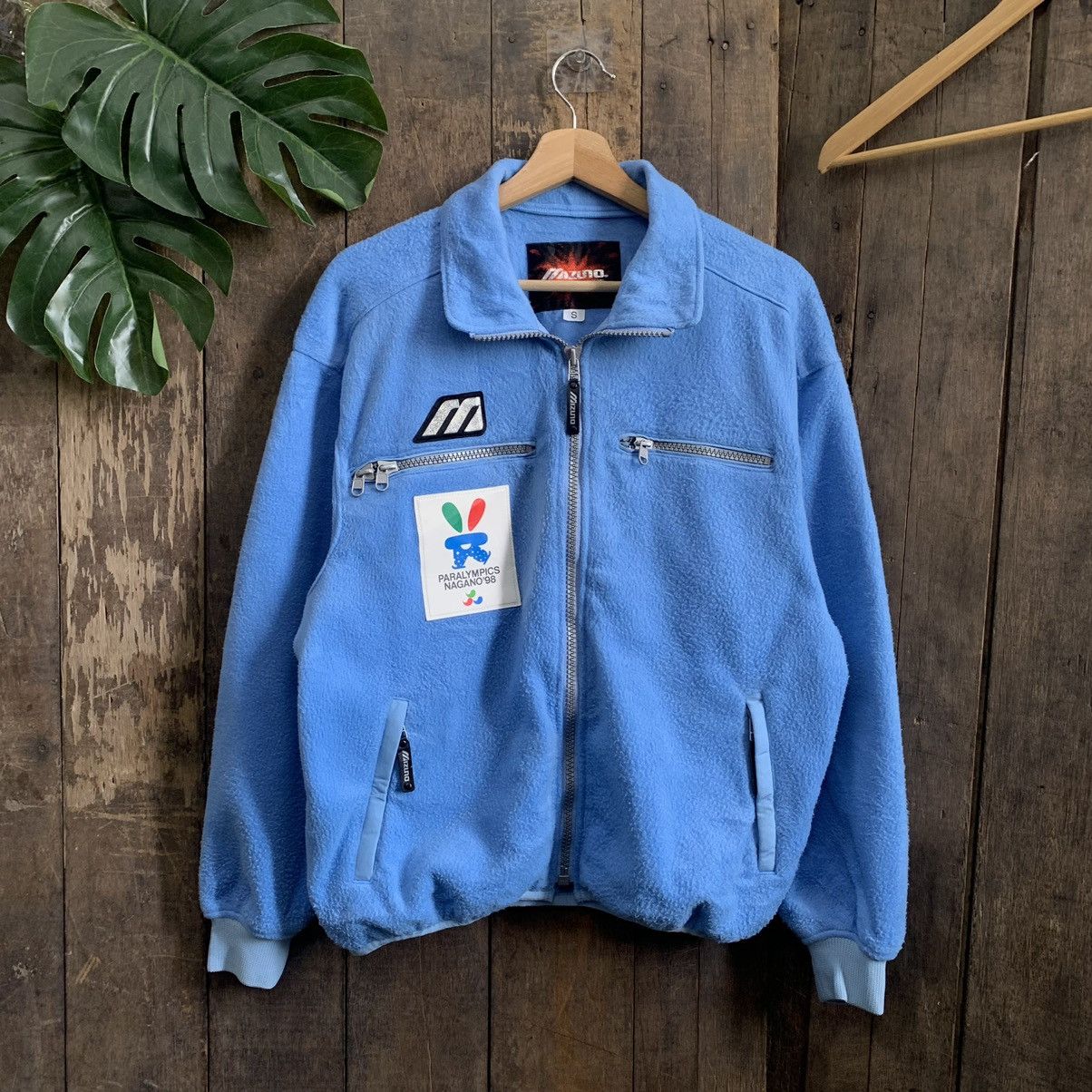 Mizuno × Vintage Vintage Paralympic Nagano 98 Fleece Jacket Size US S / EU 44-46 / 1 - 1 Thumbnail