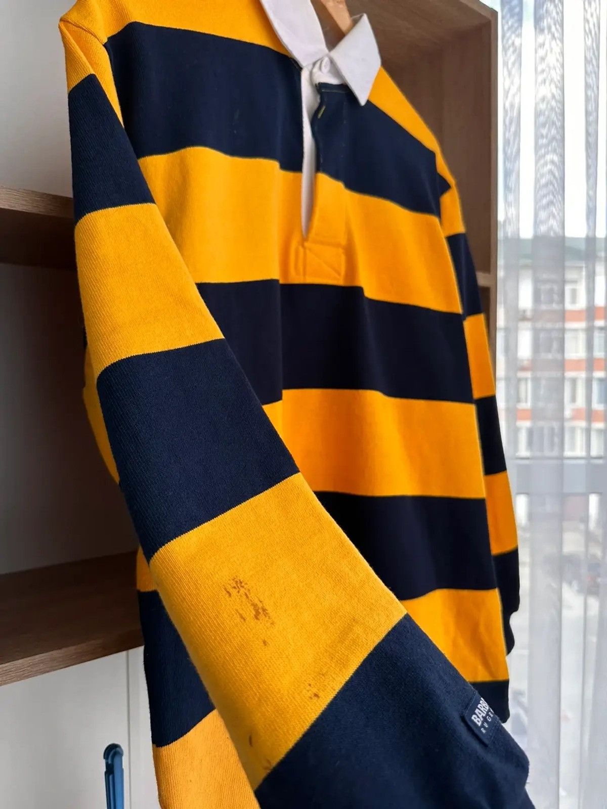 Vintage Barbarian Rugby Wear Navy&Yellow Rugby Sweatshirt