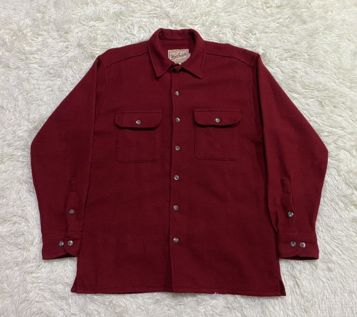 Vintage Woolrich Wool Blend Button Up Shirts Size US M / EU 48-50 / 2 - 2 Thumbnail