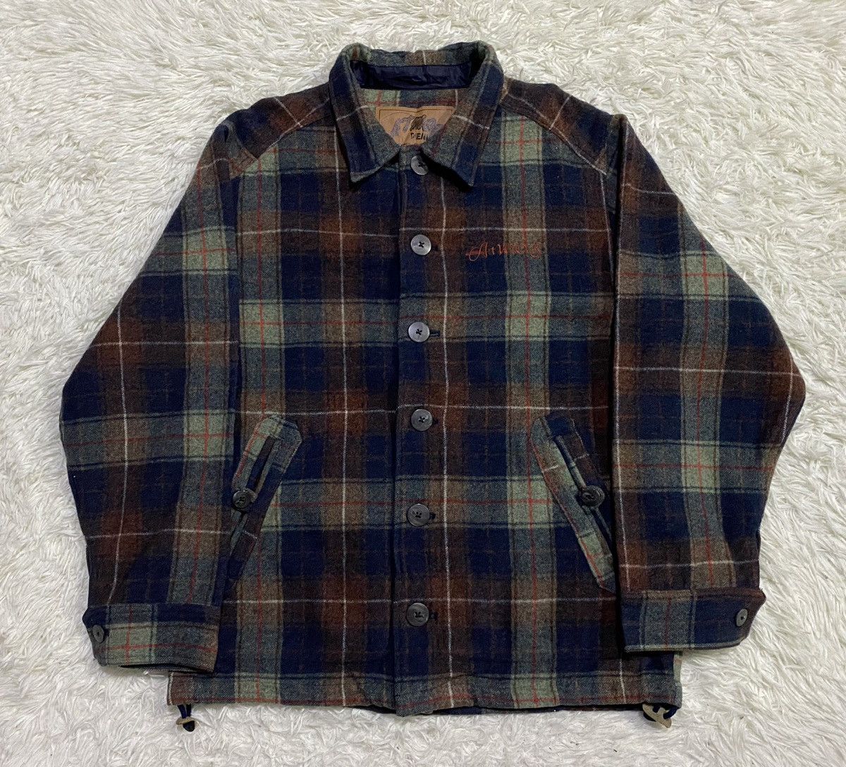 atmos Atmos Denim ATJ-03-2011 Shacket Wool Checked Flannel Size US L / EU 52-54 / 3 - 4 Thumbnail