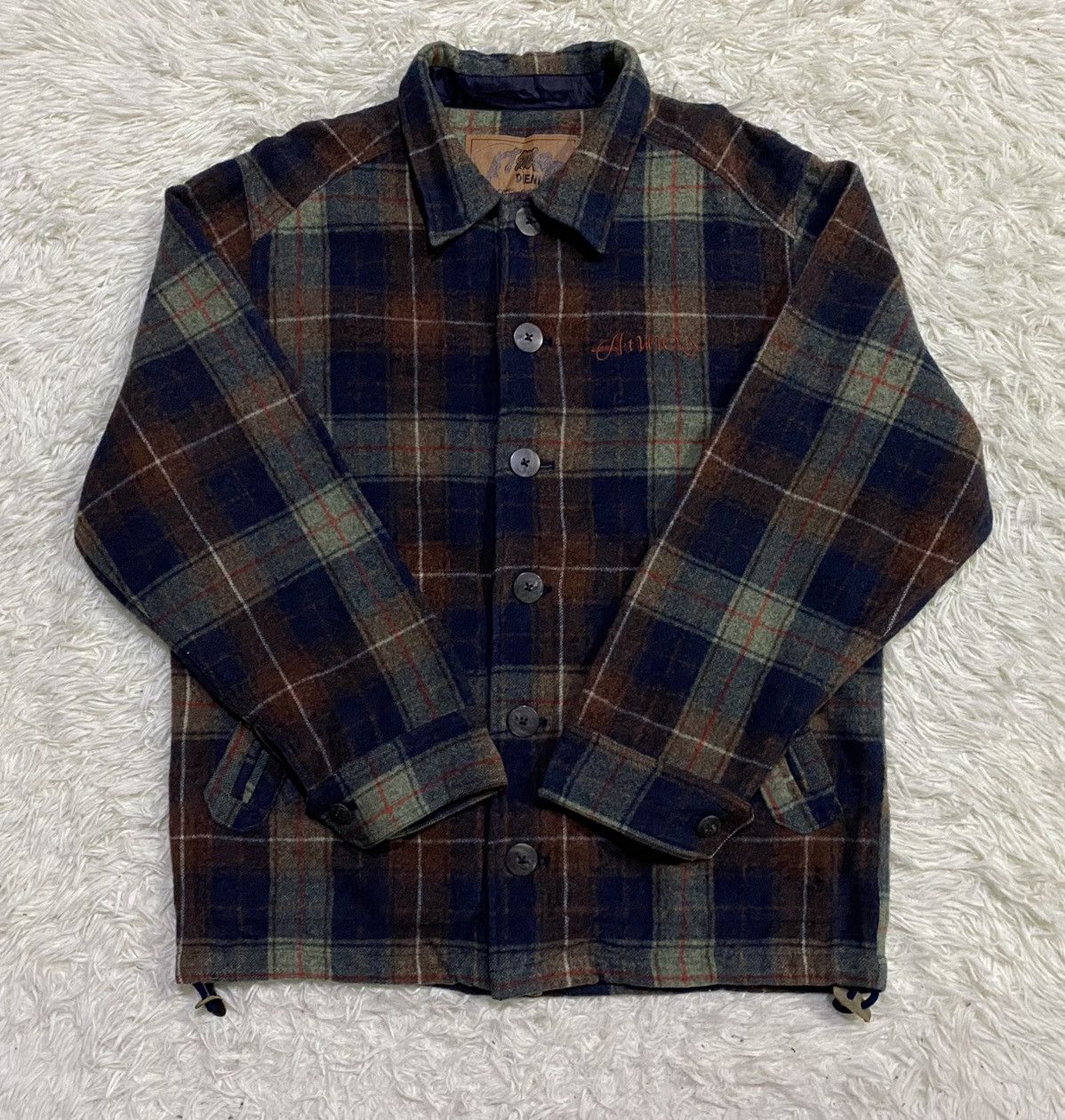atmos Atmos Denim ATJ-03-2011 Shacket Wool Checked Flannel Size US L / EU 52-54 / 3 - 5 Thumbnail