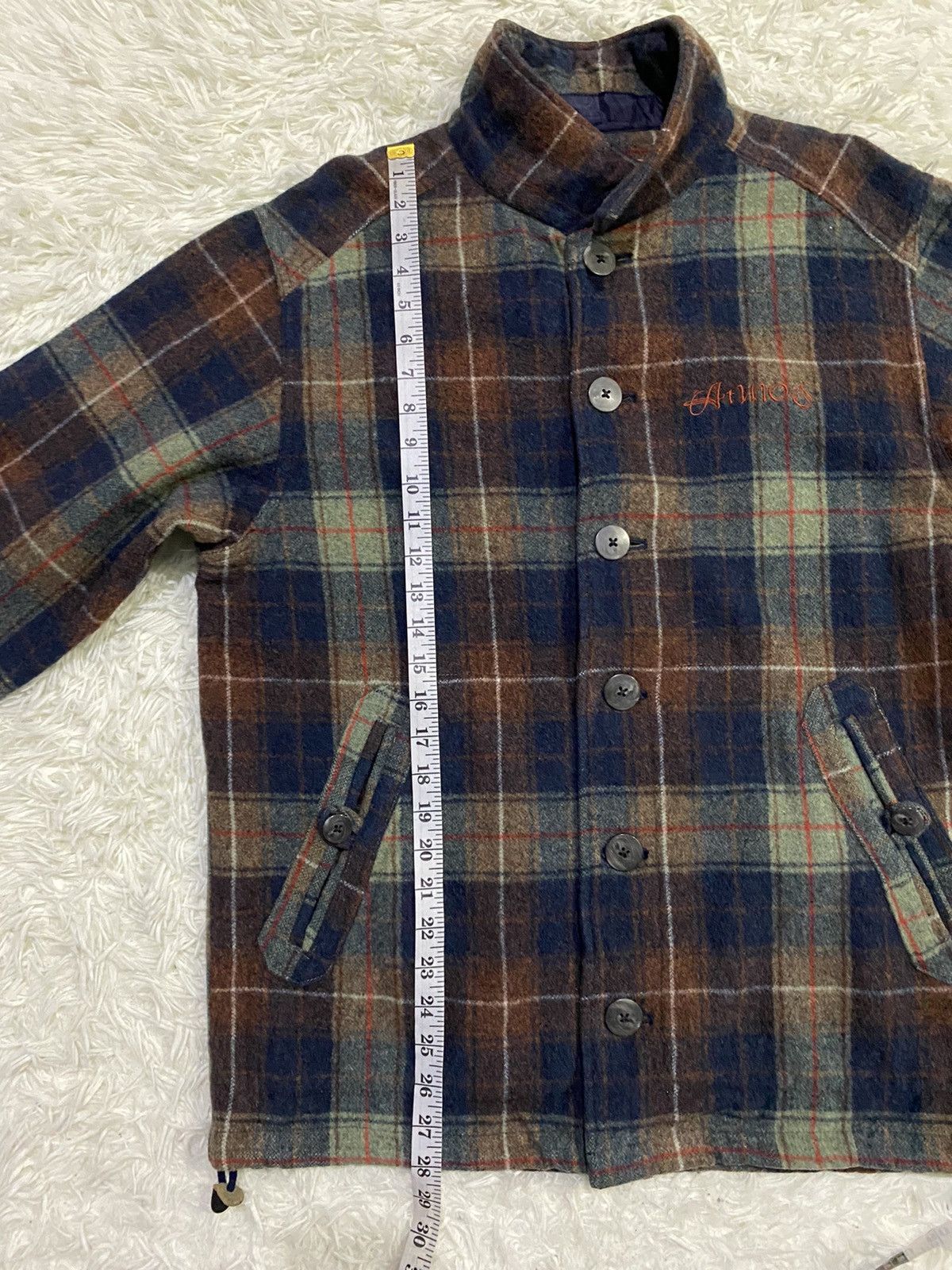 atmos Atmos Denim ATJ-03-2011 Shacket Wool Checked Flannel Size US L / EU 52-54 / 3 - 17 Thumbnail
