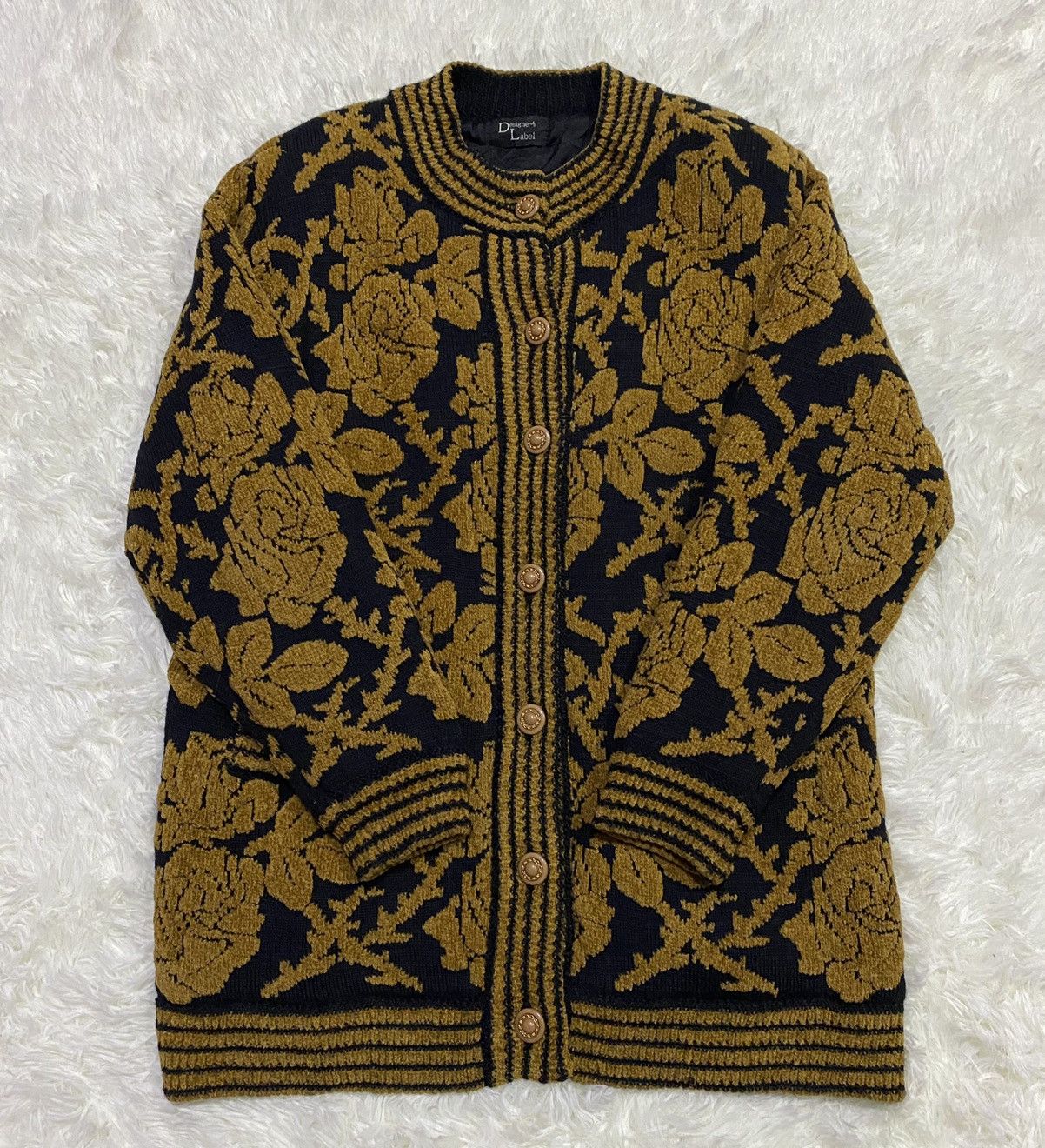 Japanese Brand Designer Label Ichioku Tapestry Floral Button Up Sweater Size US M / EU 48-50 / 2 - 4 Thumbnail