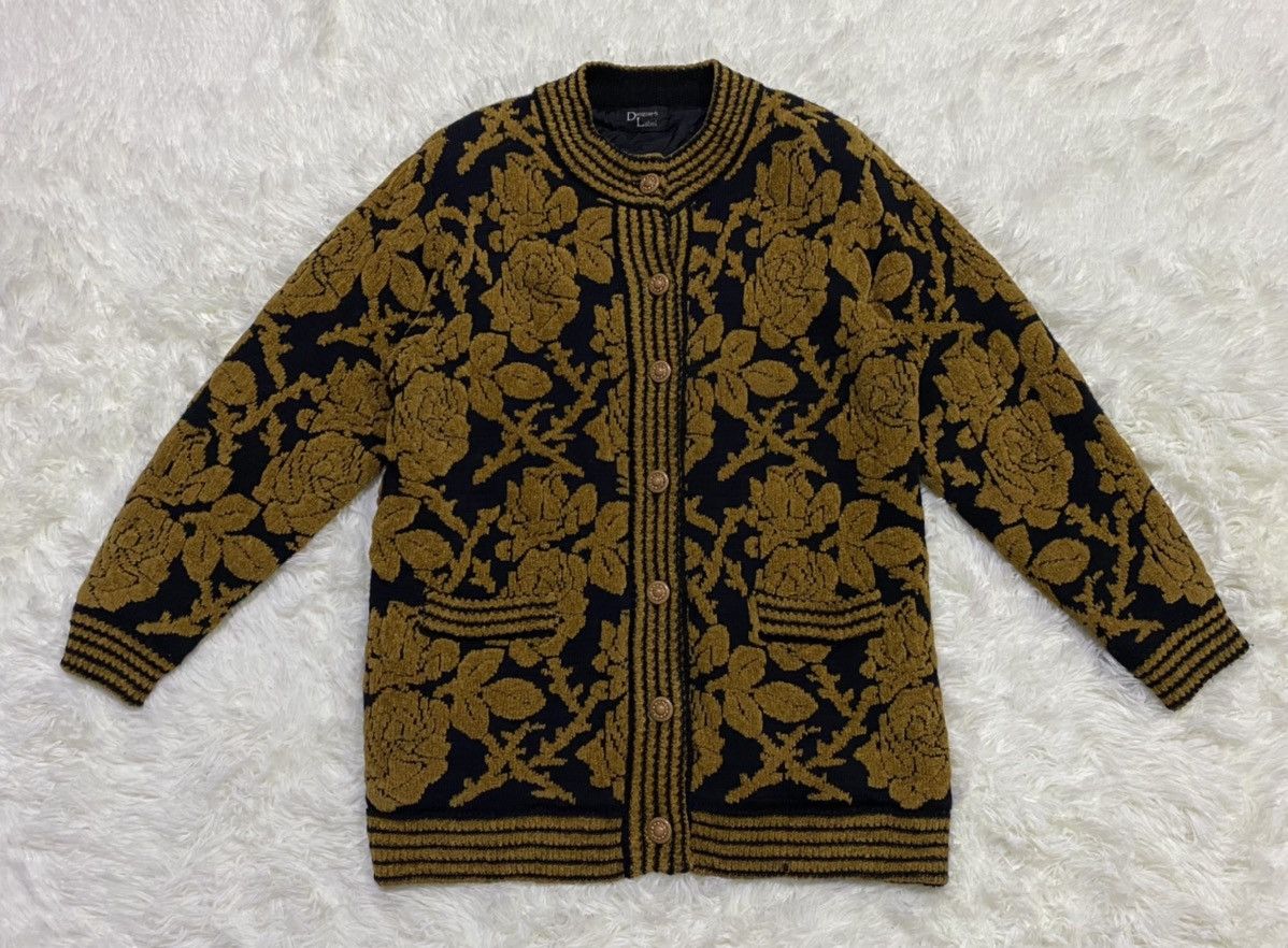 Japanese Brand Designer Label Ichioku Tapestry Floral Button Up Sweater Size US M / EU 48-50 / 2 - 6 Thumbnail