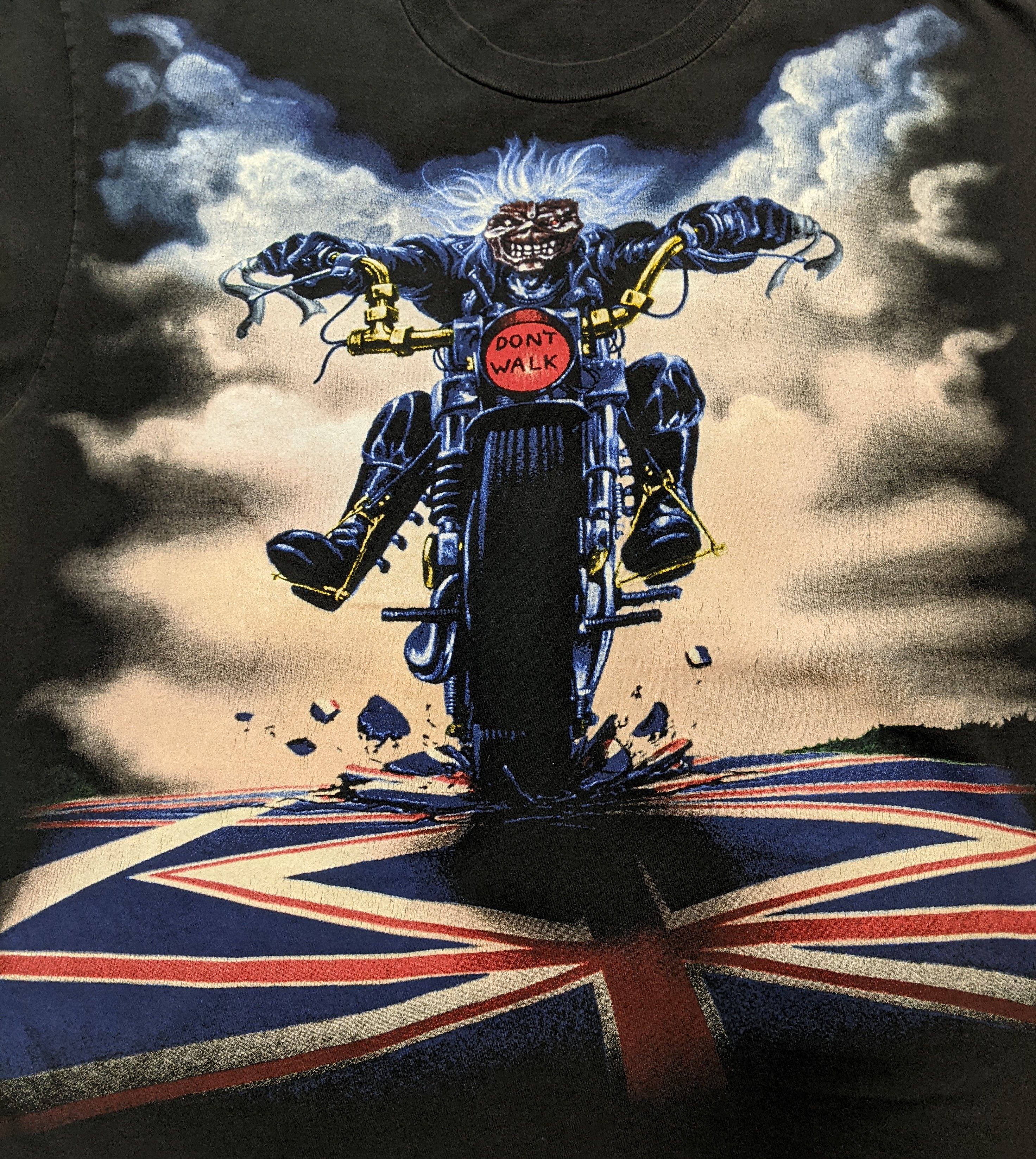 Band Tees × Iron Maiden × Vintage Vintage Iron Maiden " Don't Walk" Motorcycle T Shirt Size US XL / EU 56 / 4 - 3 Thumbnail