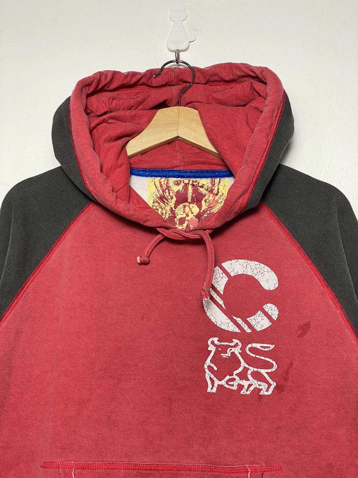 Ringspun Vintage Ringspun Skulls Bull Hoodies Size US L / EU 52-54 / 3 - 2 Thumbnail