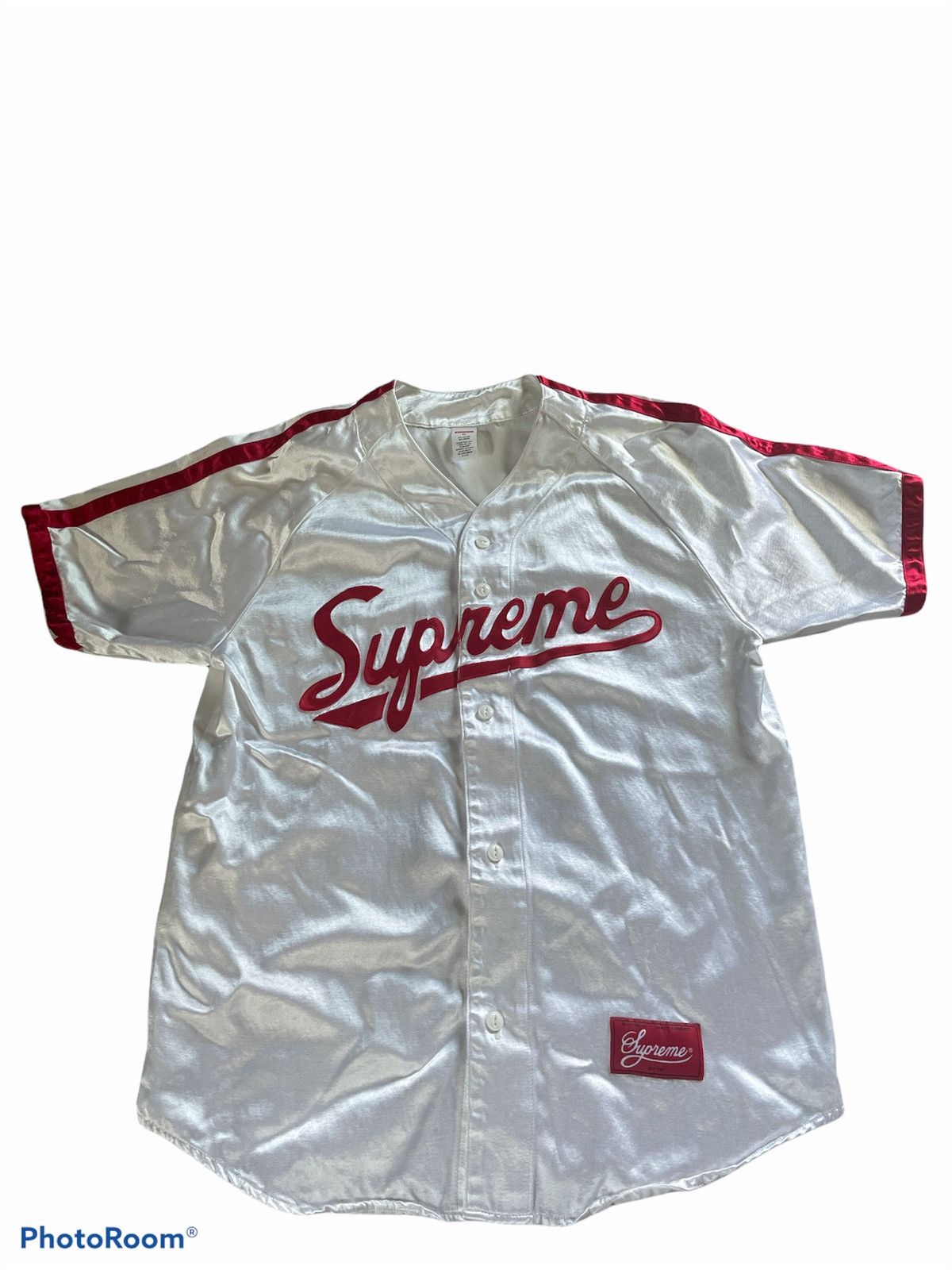 Supreme Supreme Satin Baseball Jersey