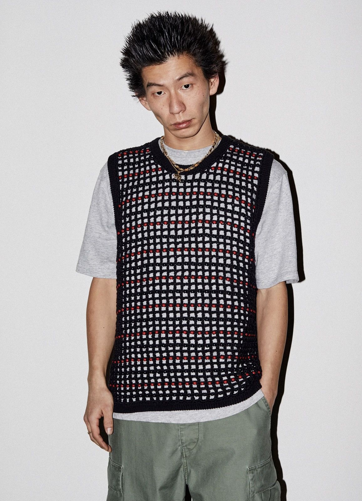 Supreme Supreme beaded sweater vest | Grailed