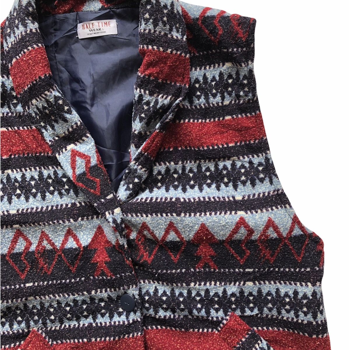 Native Vintage 80's Vest Navajo Native Shawl Collar Size US XXL / EU 58 / 5 - 3 Thumbnail