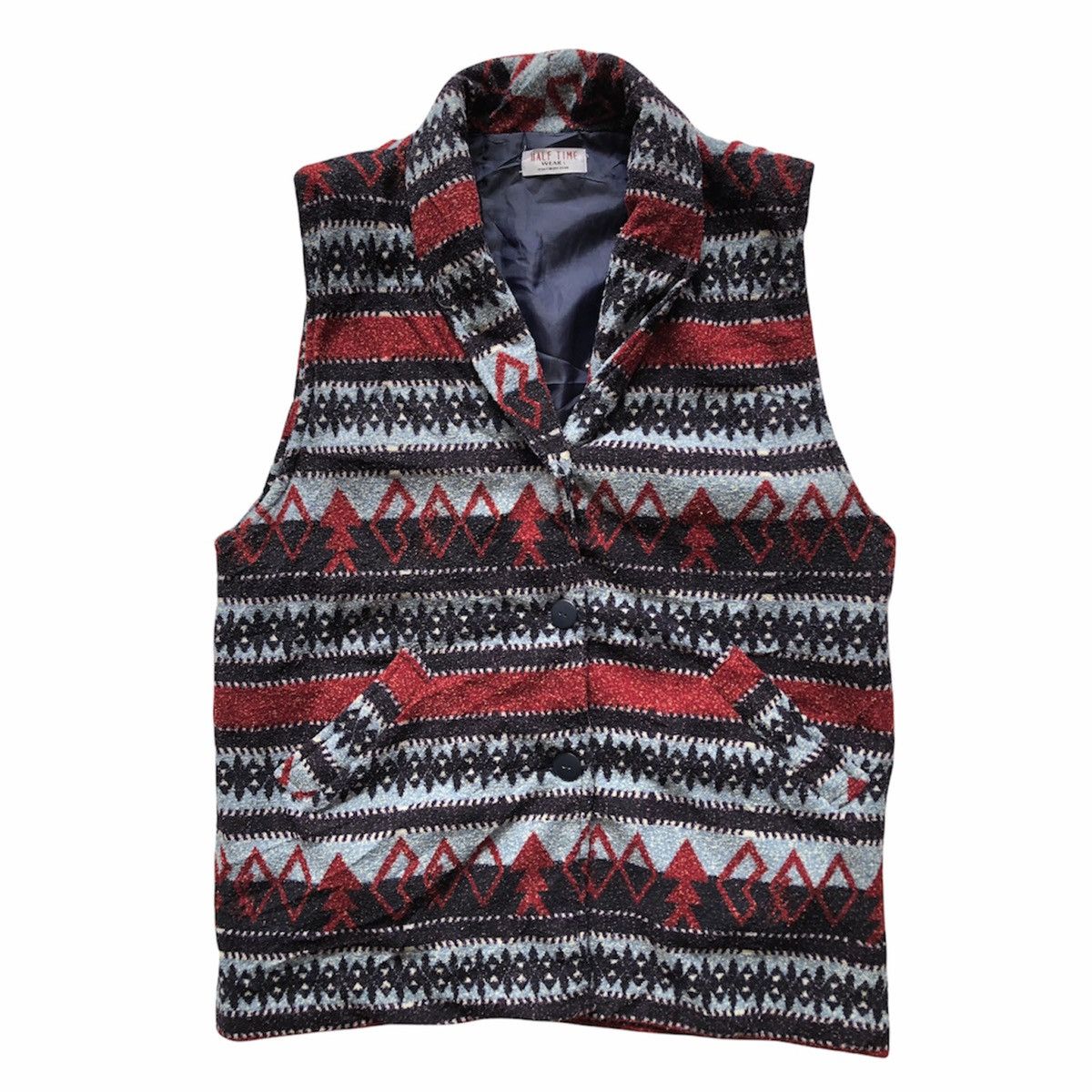 image of Vintage 80's Vest Navajo Native Shawl Collar, Men's (Size 2XL)